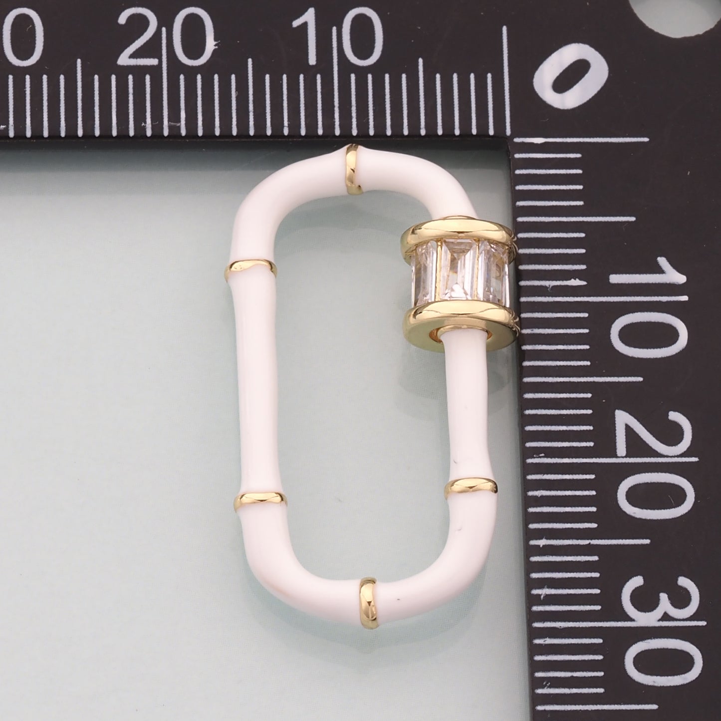 18K Gold Filled Enamel Oval Carabiner Clasp,Buckle Clasp,Carabiner Screw Clasp,Turnbuckle,for DIY Jewelry