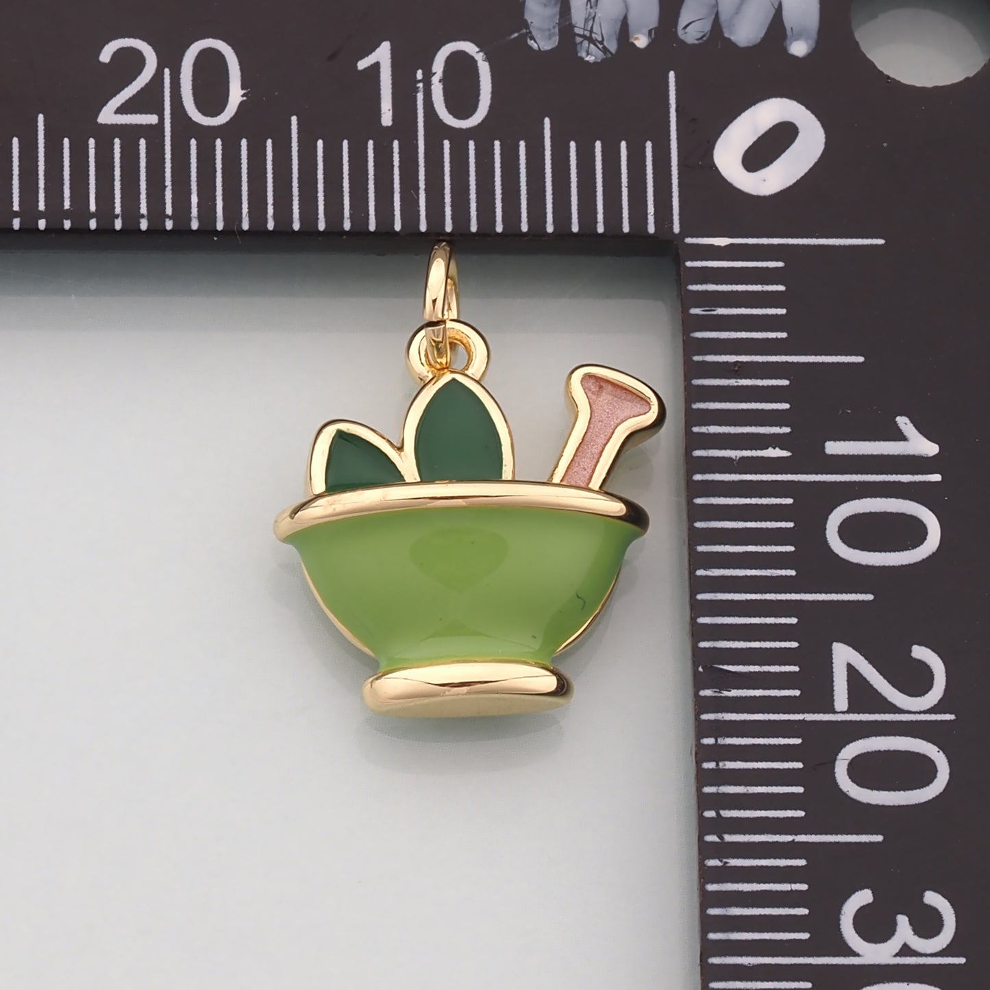 18K Gold Filled Ice Cream Cup Cream Pendant,Enamel Ice Cream Charm Bracelet Necklace for DIY Jewelry Making Supply