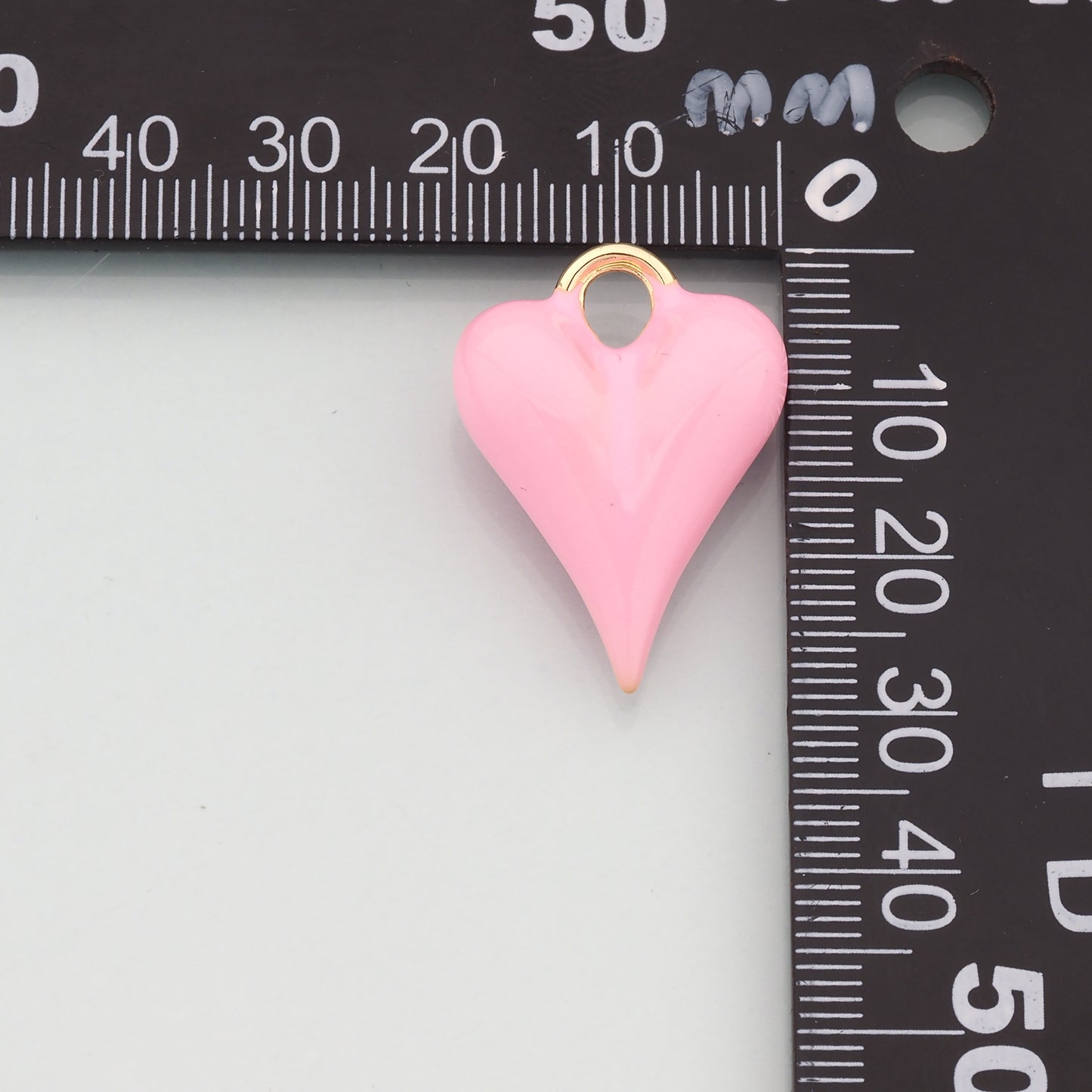 Gold Heart Charms,18K Gold Filled Heart Pendant,Enamel Heart Charm Bracelet Necklace for DIY Jewelry Making Supply