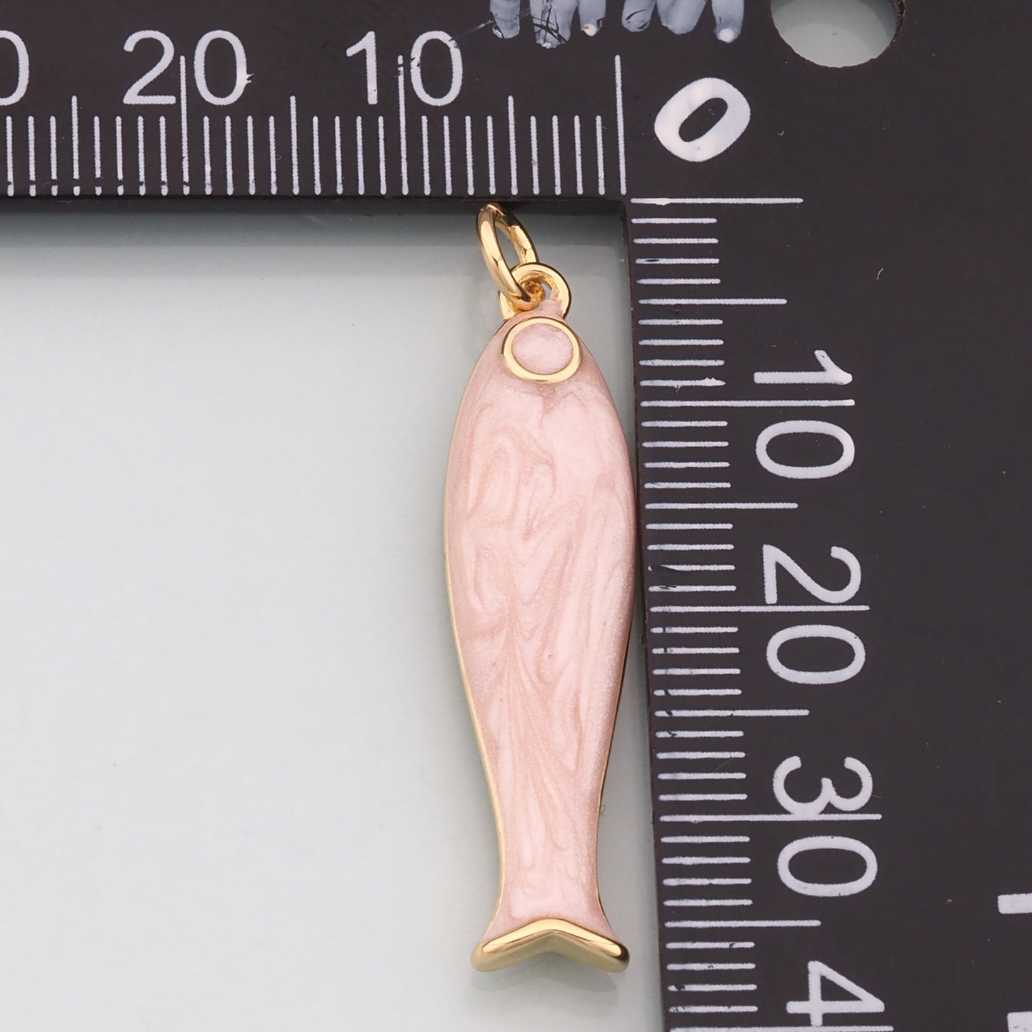 Gold Fish Charms,18K Gold Filled Fish Pendant,Enamel Ocean Charm Bracelet Necklace for DIY Jewelry Making Supply