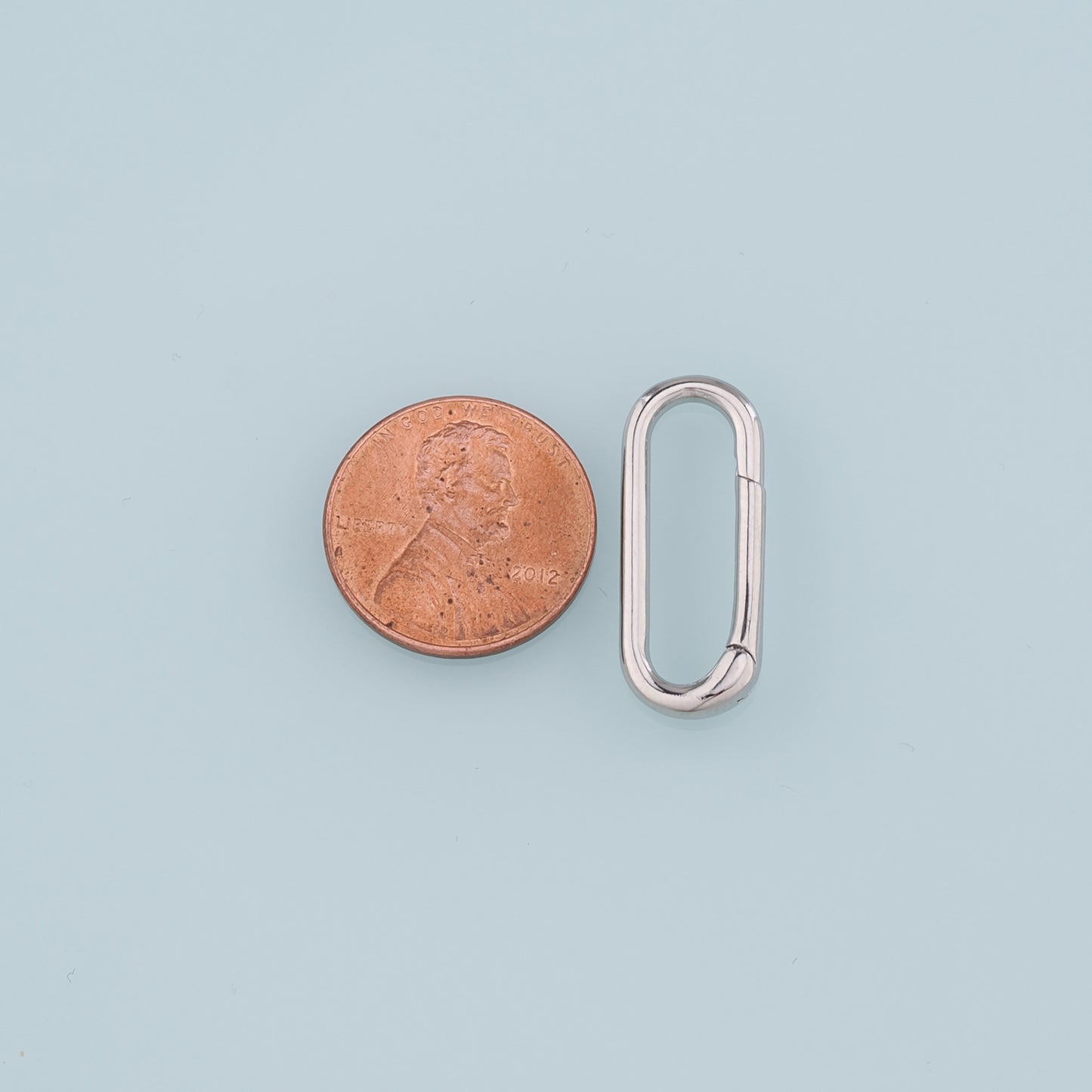 18K Gold Filled Oval Carabiner Clasp,Carabiner Lock Connector,Spring Push Gate for DIY Jewelry Finding Necklace Bracelet