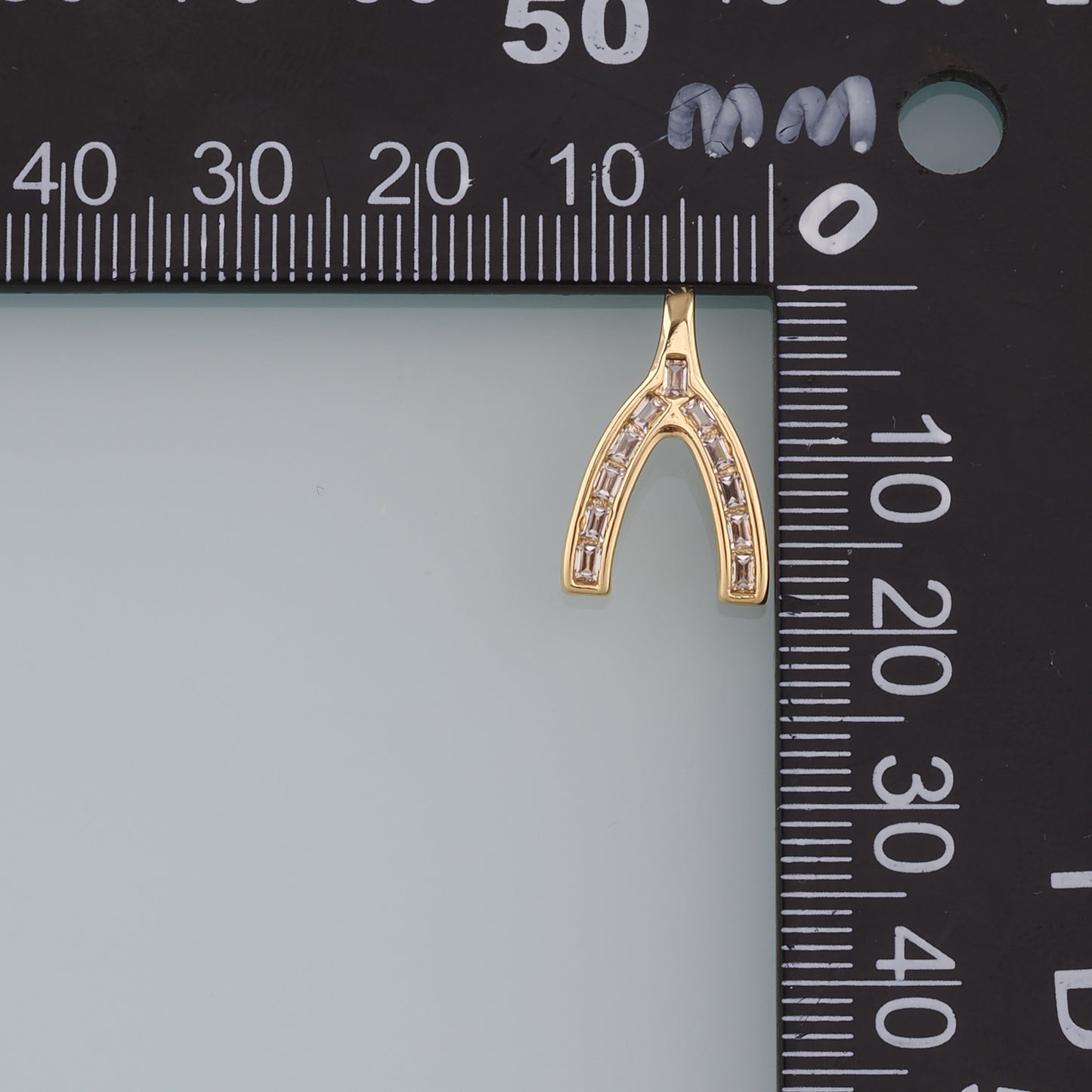 Gold Wishbone Charms,18K Gold Filled Wishbone Pendant,Wishbone Charm Bracelet Necklace for DIY Jewelry Making Supply