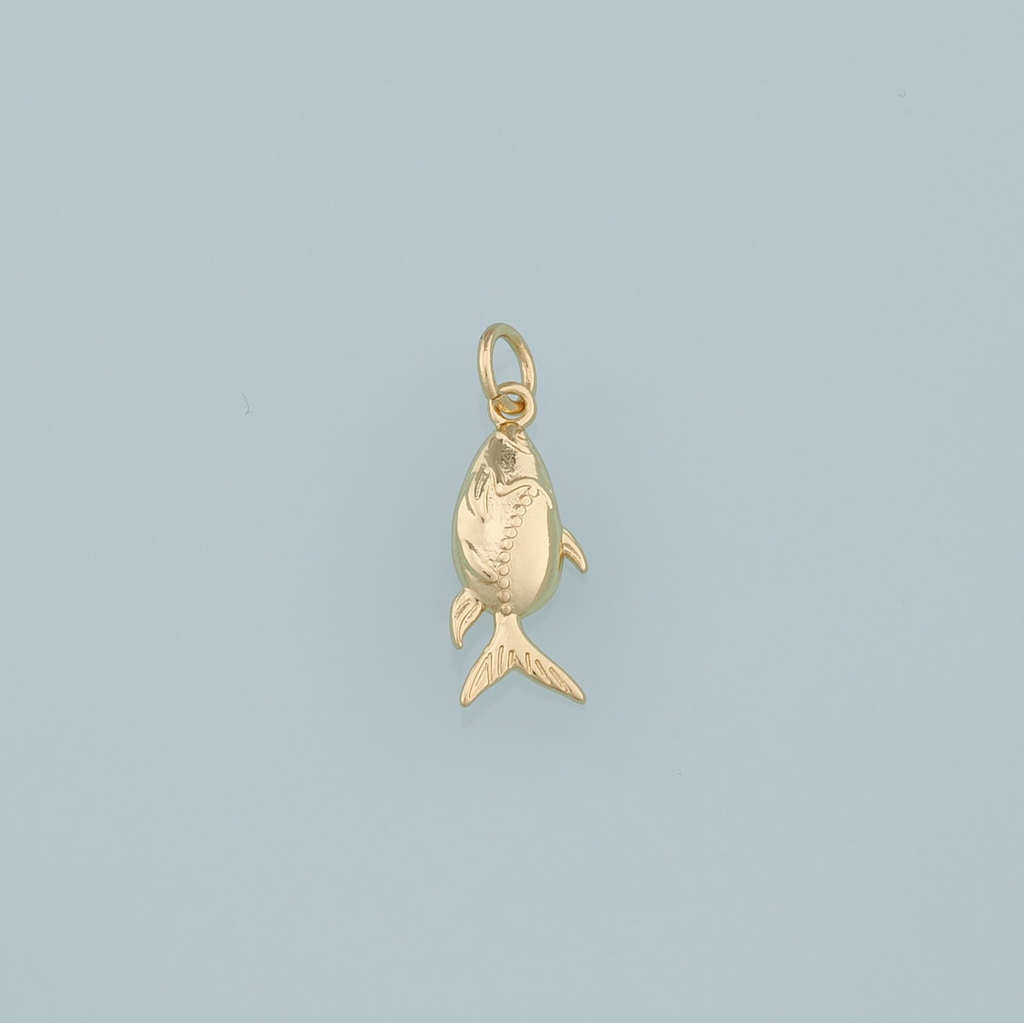 Gold Fish Charms,18K Gold Filled Fish Pendant,Cute Fish Charm Bracelet Necklace for DIY Jewelry Making Supply