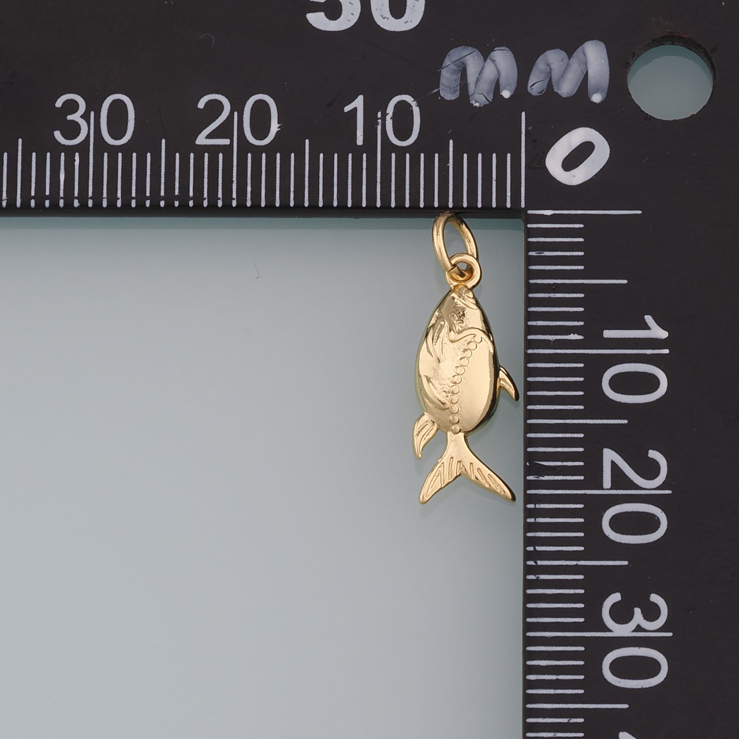 Gold Fish Charms,18K Gold Filled Fish Pendant,Cute Fish Charm Bracelet Necklace for DIY Jewelry Making Supply