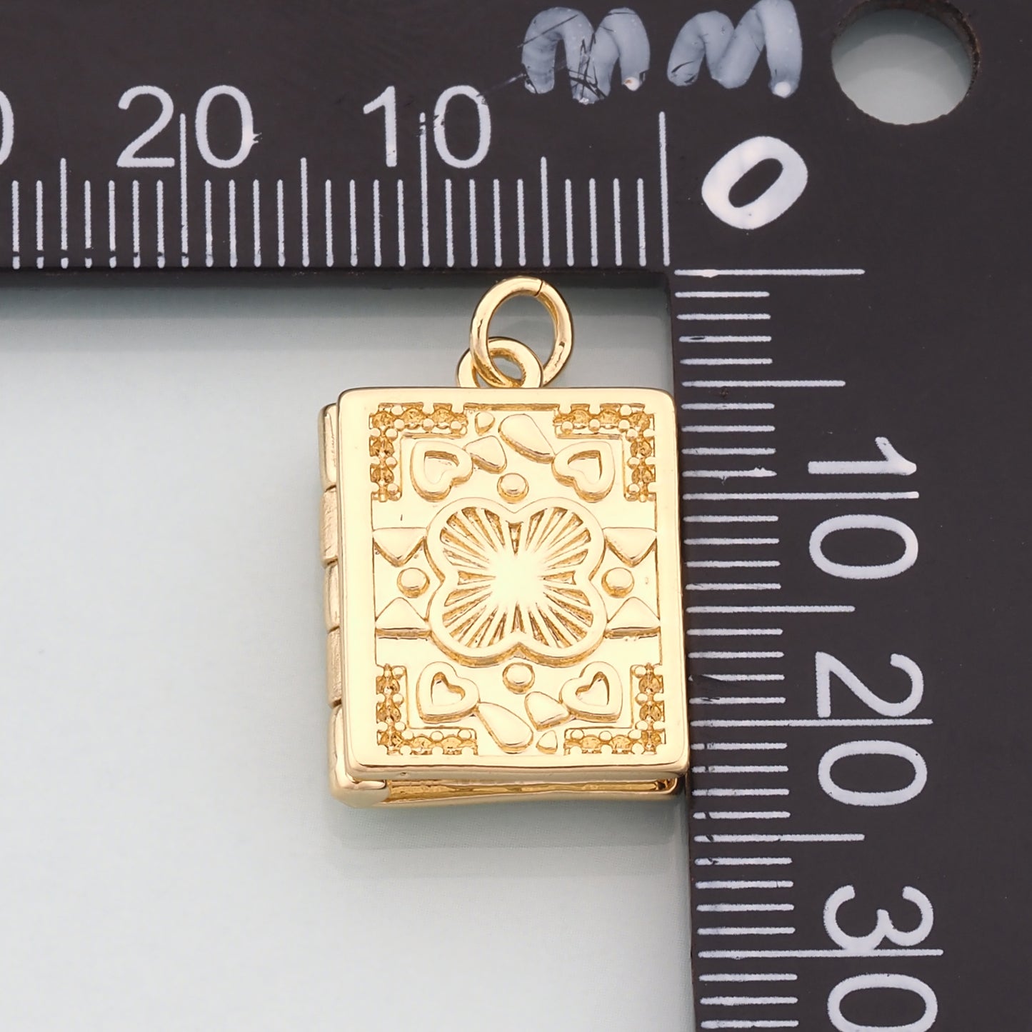 18K Gold Filled Openable Flower Pendant,Dainty Flower Charm Bracelet Necklace for DIY Jewelry Making Supply