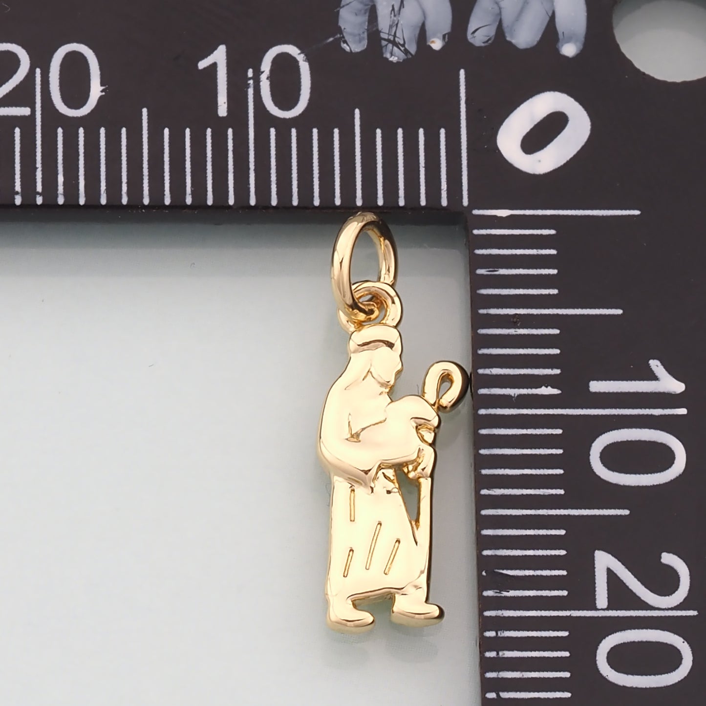 18K Gold Filled Shepherd Pendant,Dainty Shepherd Charm Bracelet Necklace for DIY Jewelry Making Supply