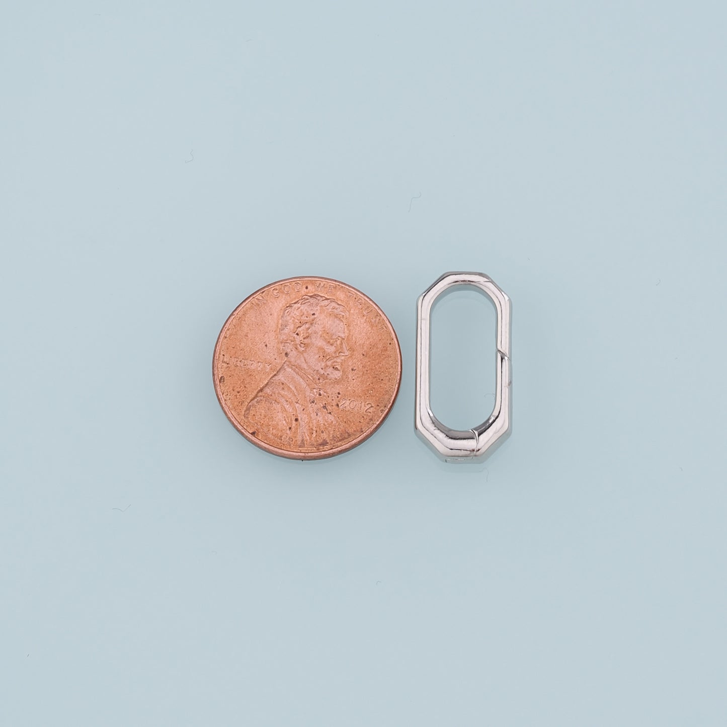 18K Gold Filled Oval Carabiner Clasp,Carabiner Lock Connector,Spring Push Gate for DIY Jewelry Finding Necklace Bracelet