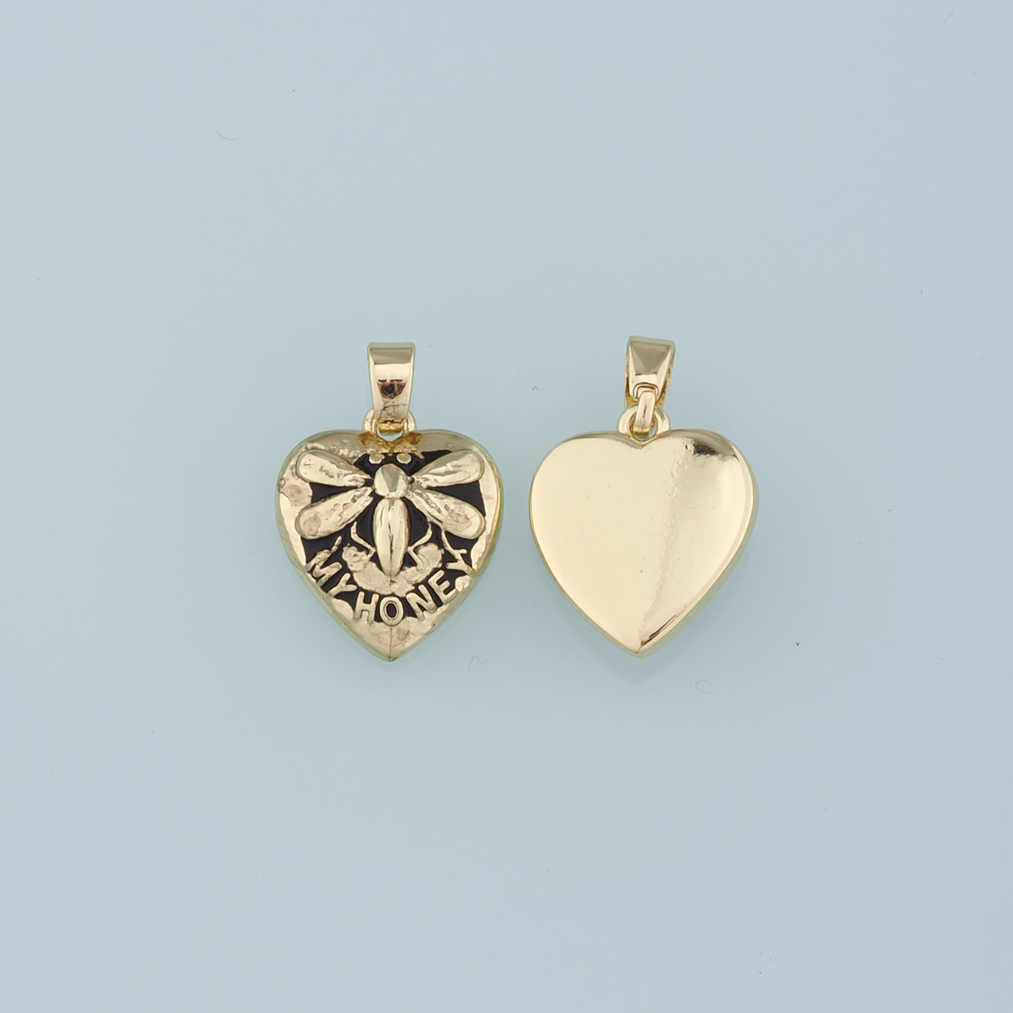 18K Gold Filled Retro Heart Pendant,Dragonfly Charm Bracelet Necklace for DIY Jewelry Making Supply