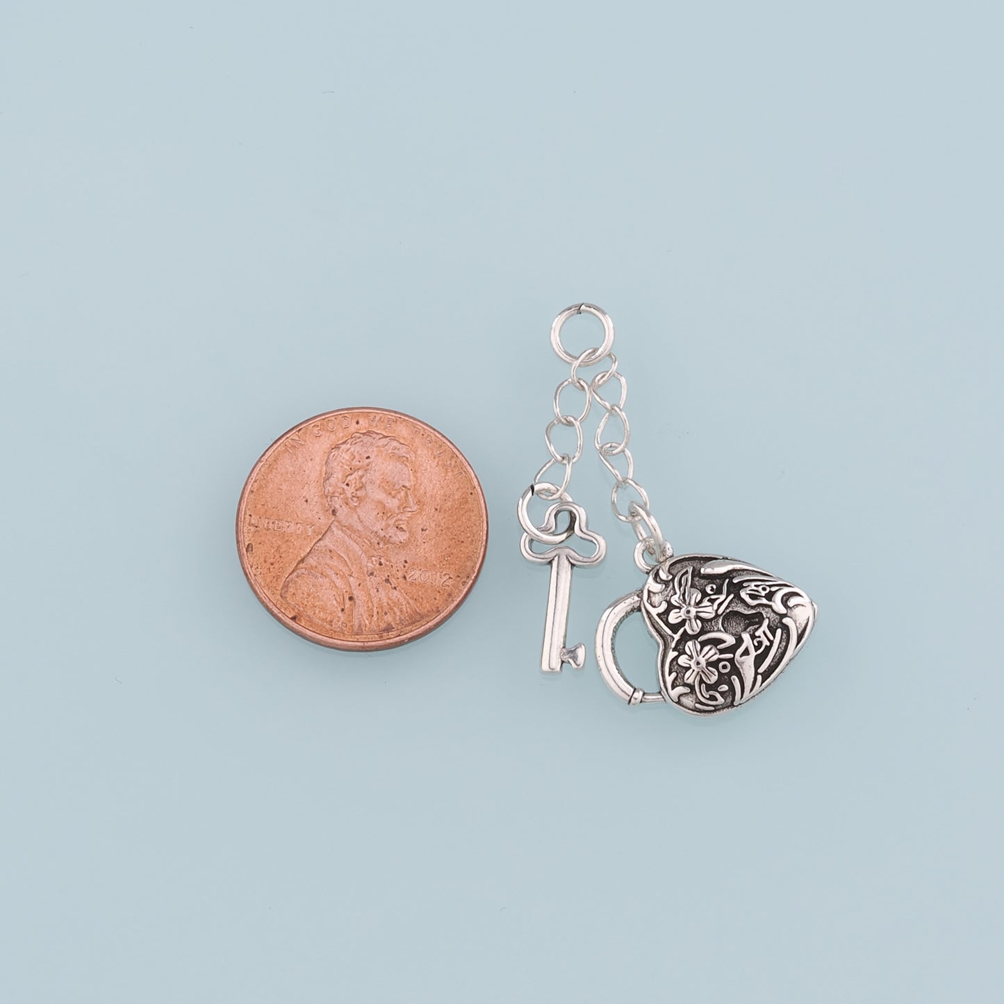Gold Key Lock Charms,18K Gold Filled Retro Heart Lock Pendant,Key Charm Bracelet Necklace for DIY Jewelry Making Supply