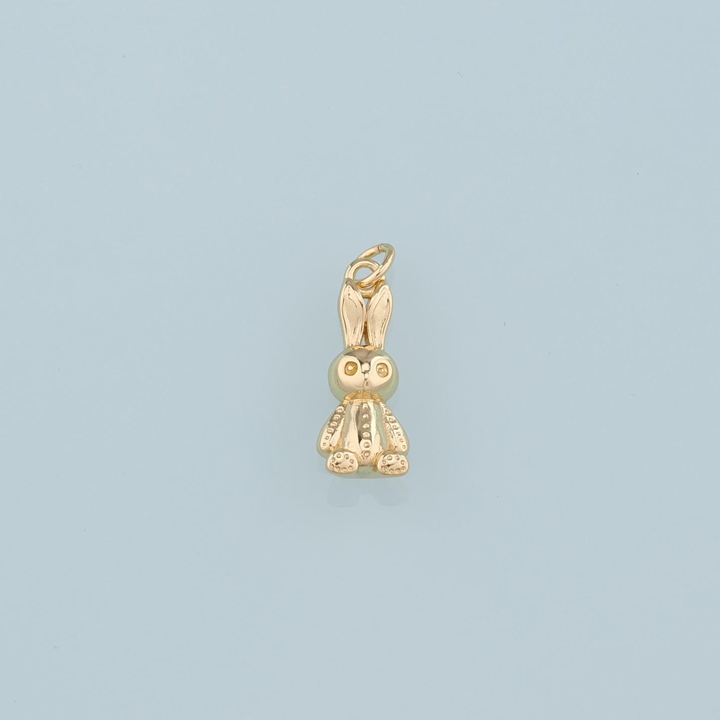 Gold Rabbit Charms,18K Gold Filled Rabbit Pendant,Animal Charm Bracelet Necklace for DIY Jewelry Making Supply