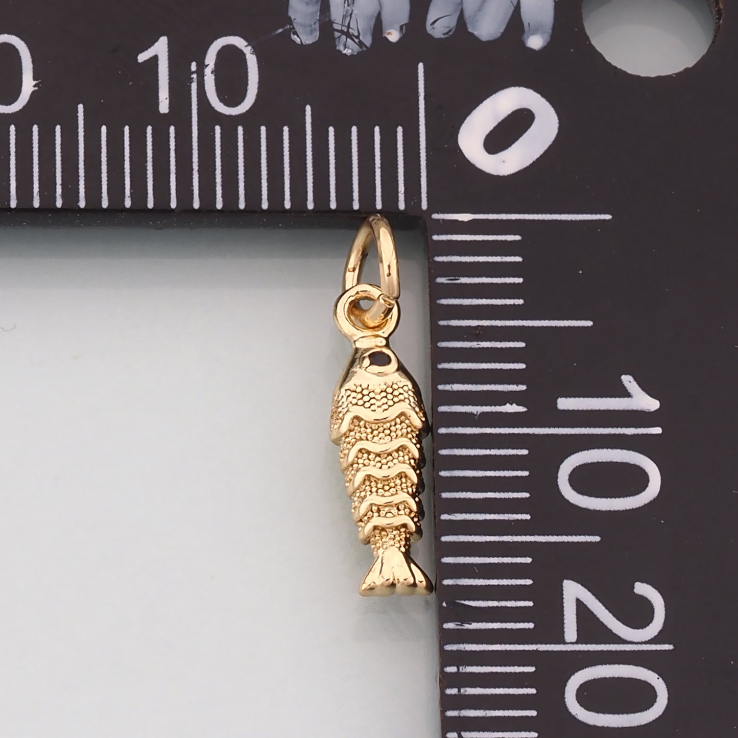 Gold Fish Charms,18K Gold Filled Fish Pendant,Ocean Charm Bracelet Necklace for DIY Jewelry Making Supply