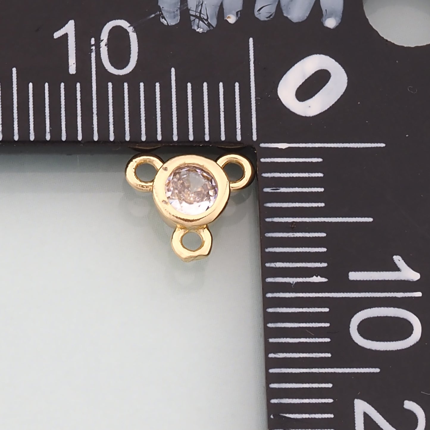 Gold Connector Charm,18K Gold Filled Round Pendant,CZ Micro Pave Round Charm Bracelet Necklace for DIY Jewelry Making Supply