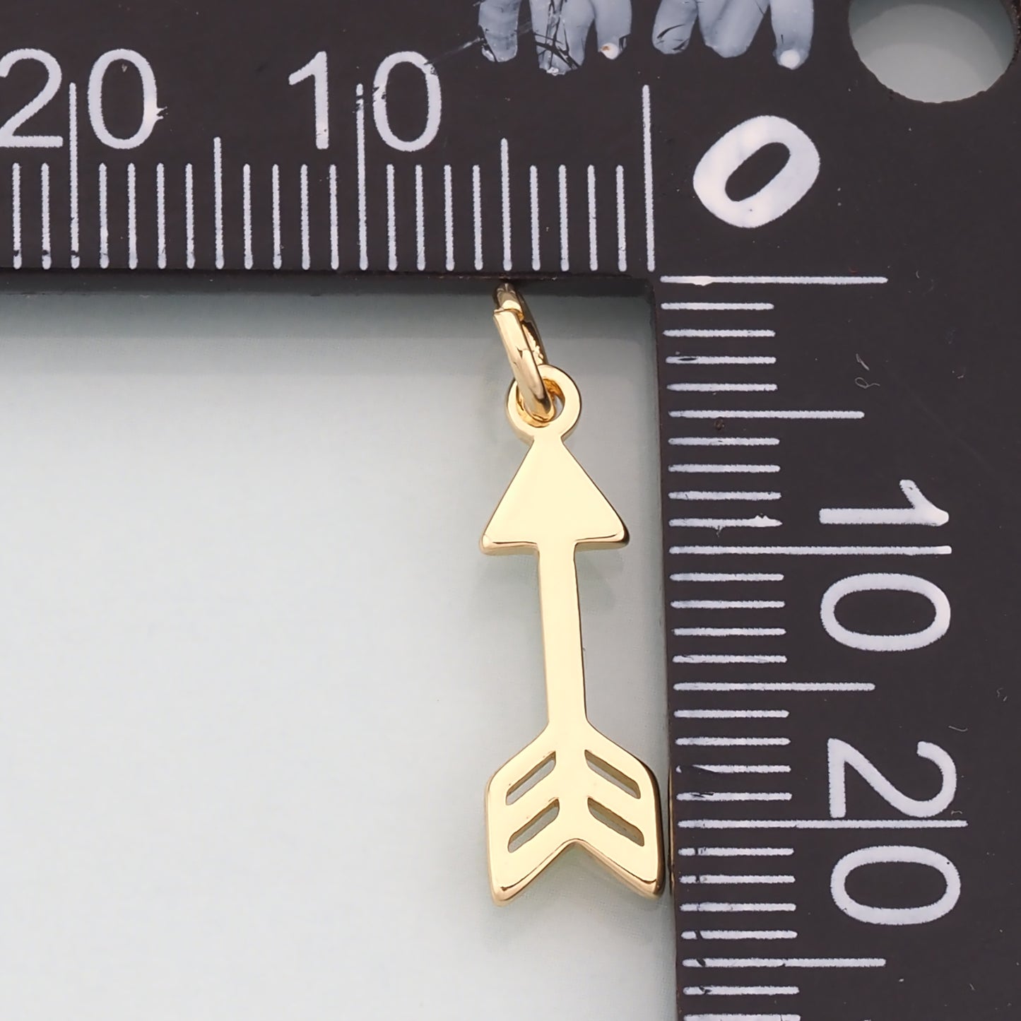 18K Gold Filled Arrow Pendant,Dainty Arrow Charm Bracelet Necklace for DIY Jewelry Making Supply