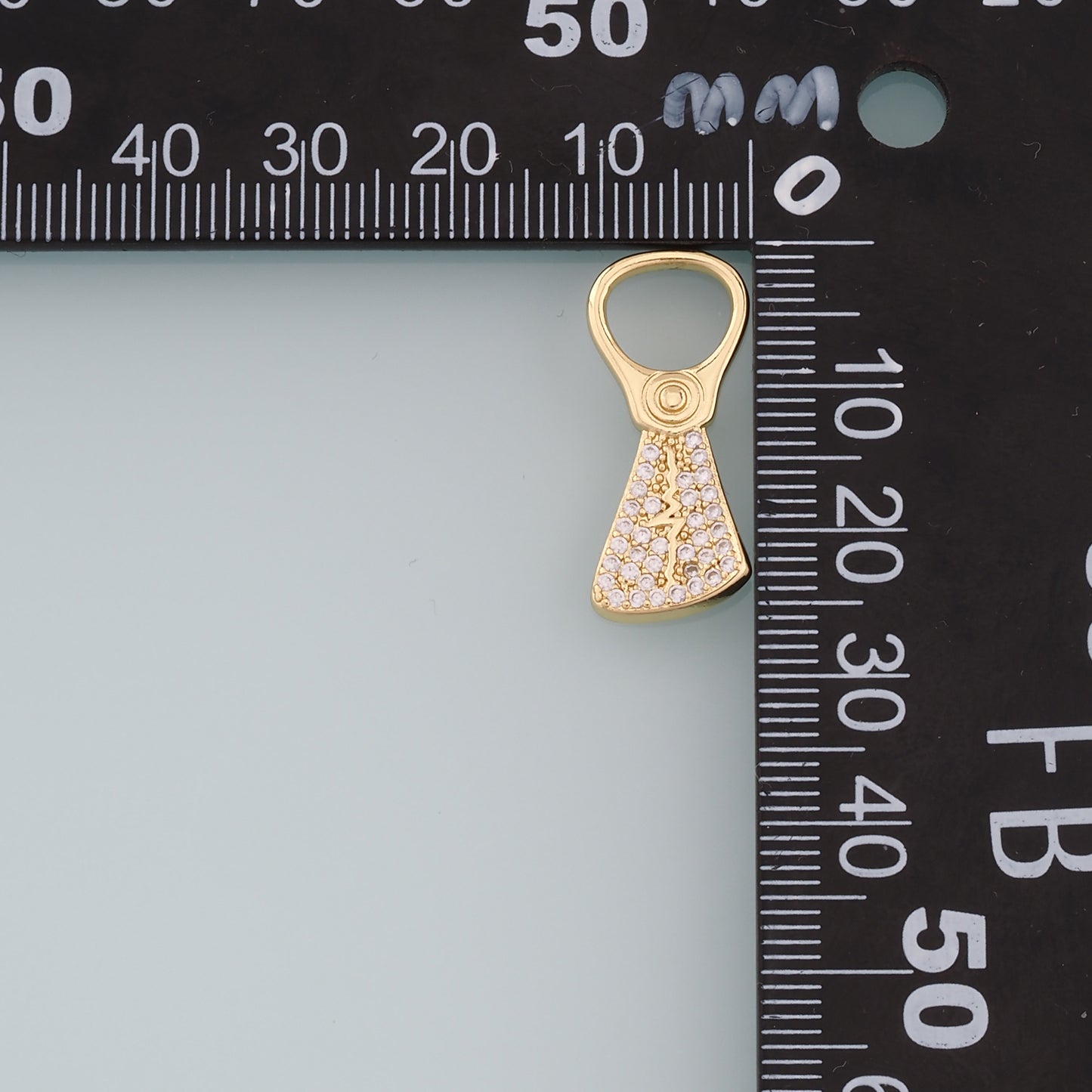 Gold Can Tab Charms,18K Gold Filled CZ Soda Pop Pull Pendant Charm Bracelet Necklace for DIY Jewelry Making Supply