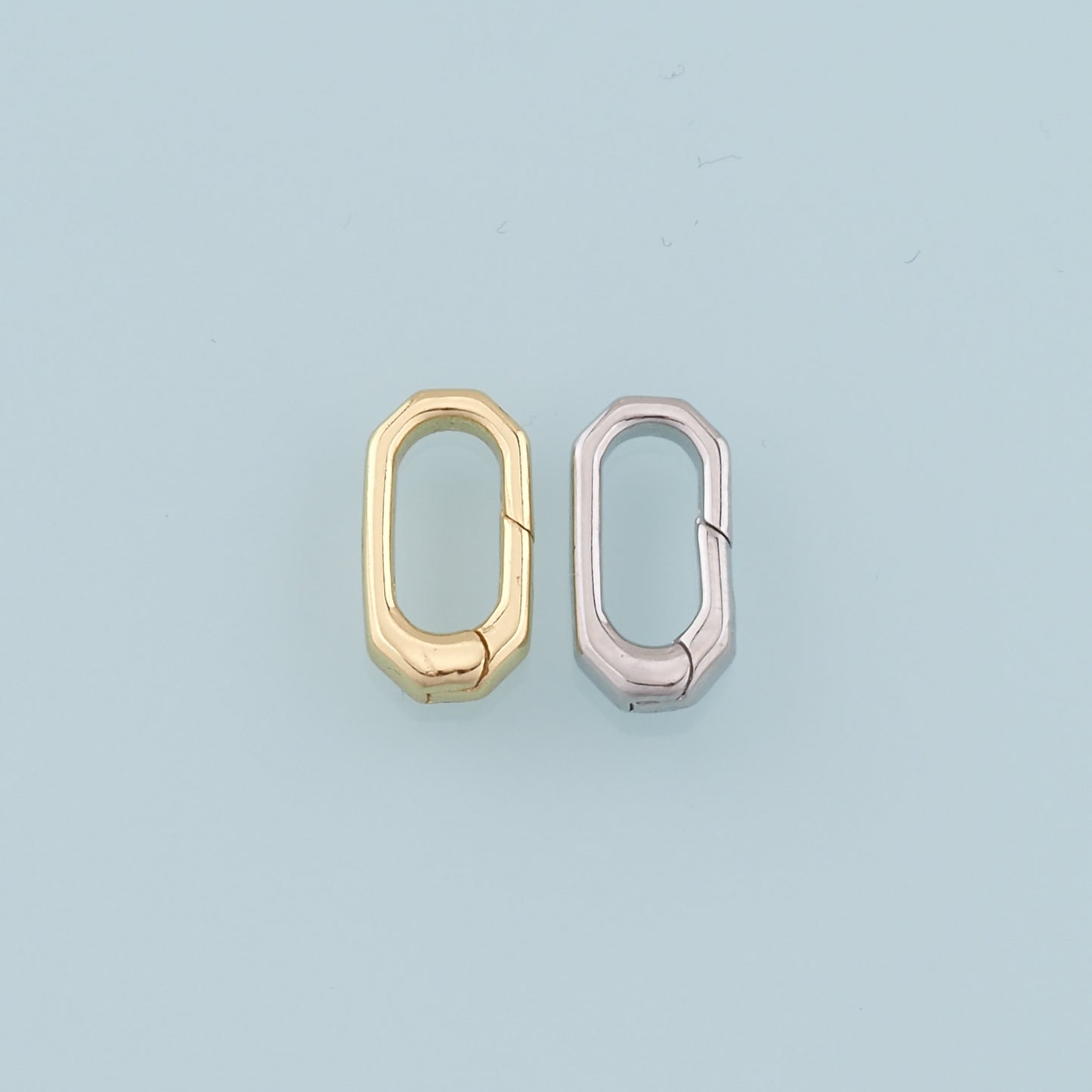 18K Gold Filled Oval Carabiner Clasp,Carabiner Lock Connector,Spring Push Gate for DIY Jewelry Finding Necklace Bracelet