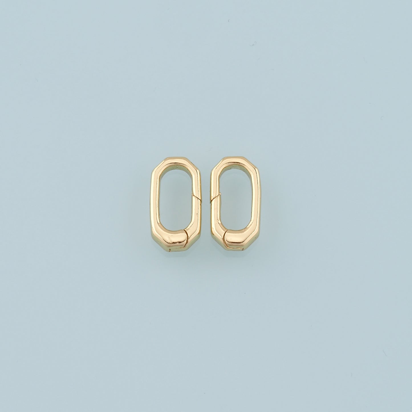 18K Gold Filled Oval Carabiner Clasp,Carabiner Lock Connector,Spring Push Gate for DIY Jewelry Finding Necklace Bracelet