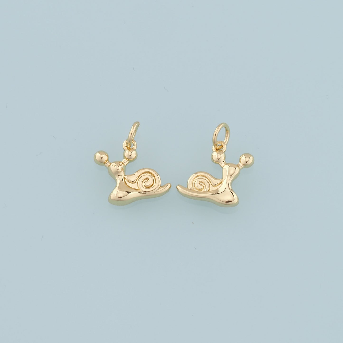 Gold Snails Charms,18K Gold Filled Snails Pendant,Snails Charm Bracelet Necklace for DIY Jewelry Making Supply
