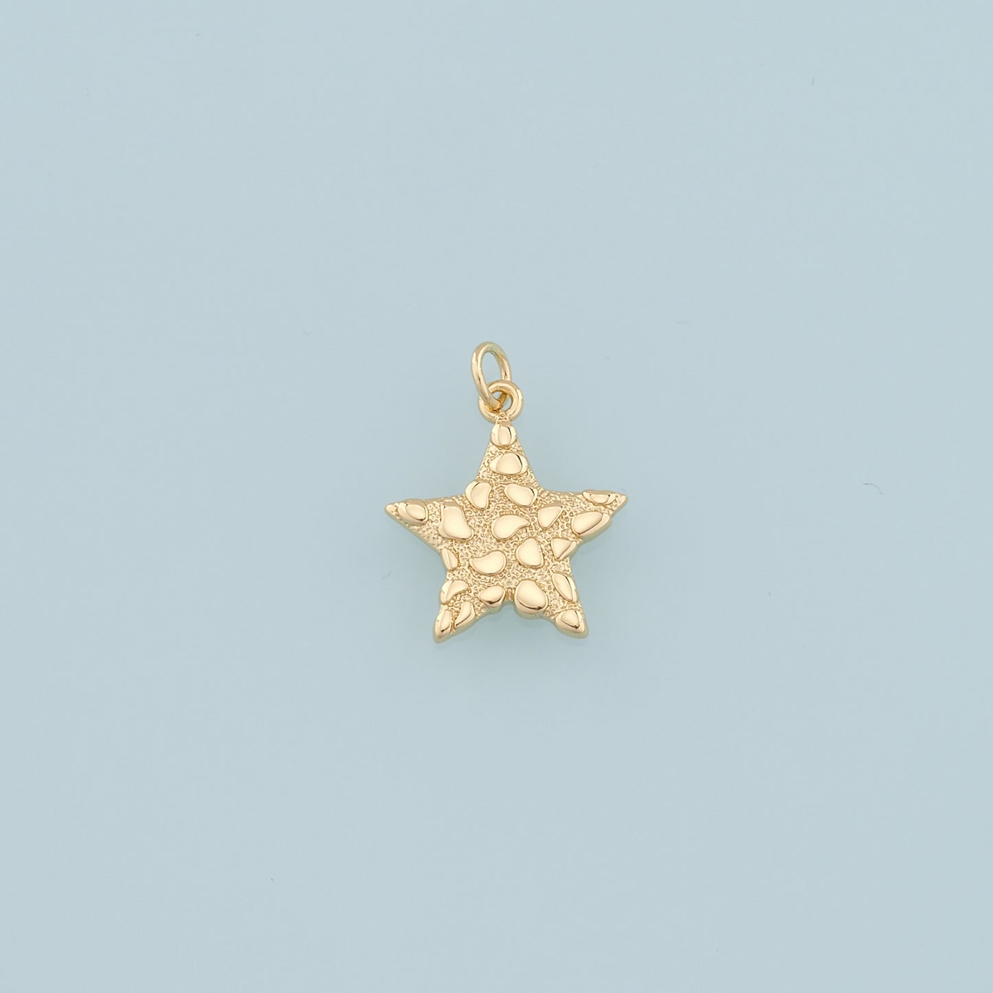 18K Gold Filled Star Pendant,Star Charm Bracelet Necklace for DIY Jewelry Making Supply