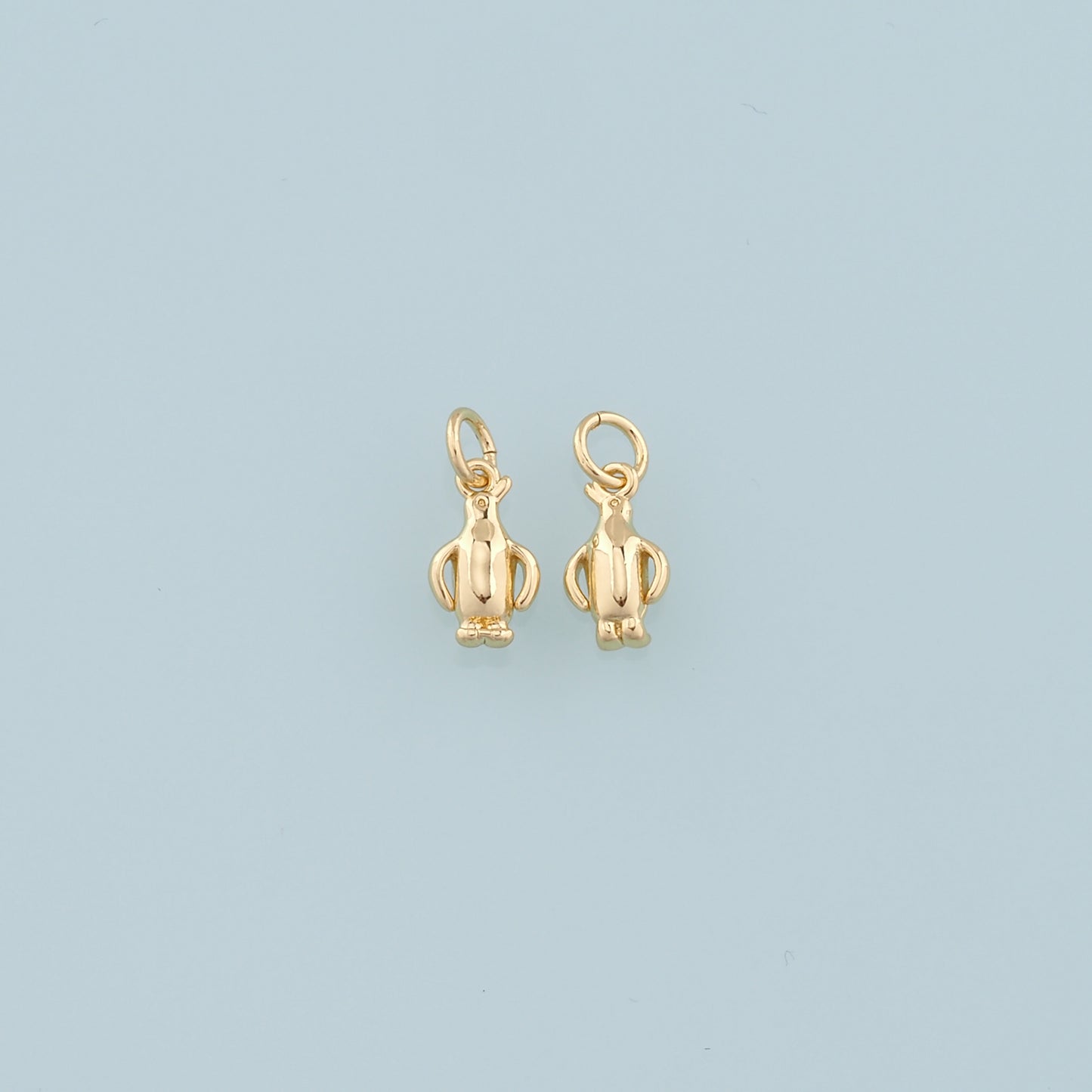 Gold Penguin Charms,18K Gold Filled Penguin Pendant,Animal Charm Bracelet Necklace for DIY Jewelry Making Supply