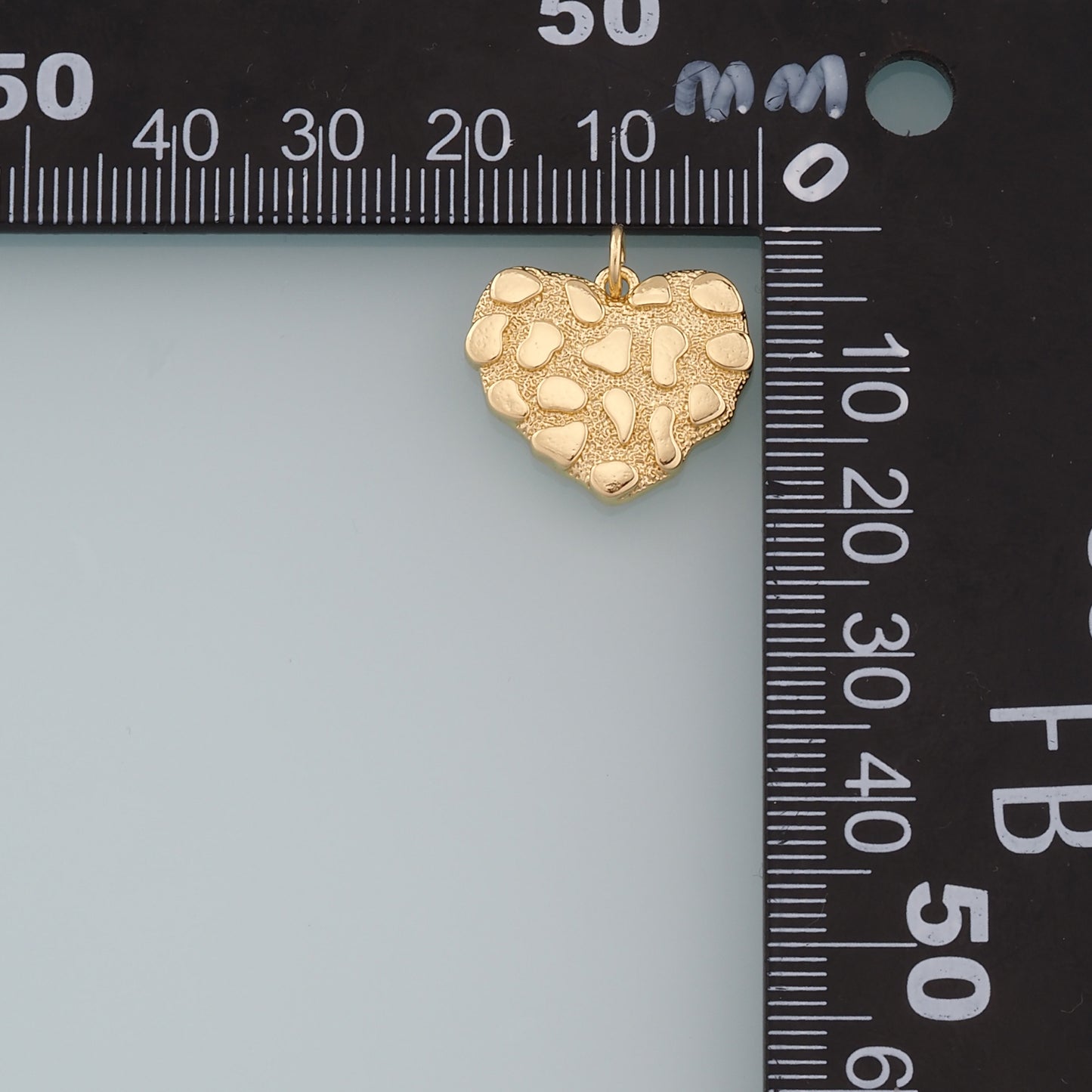 Gold Heart Charms,18K Gold Filled Heart Pendant,Heart Charm Bracelet Necklace for DIY Jewelry Making Supply