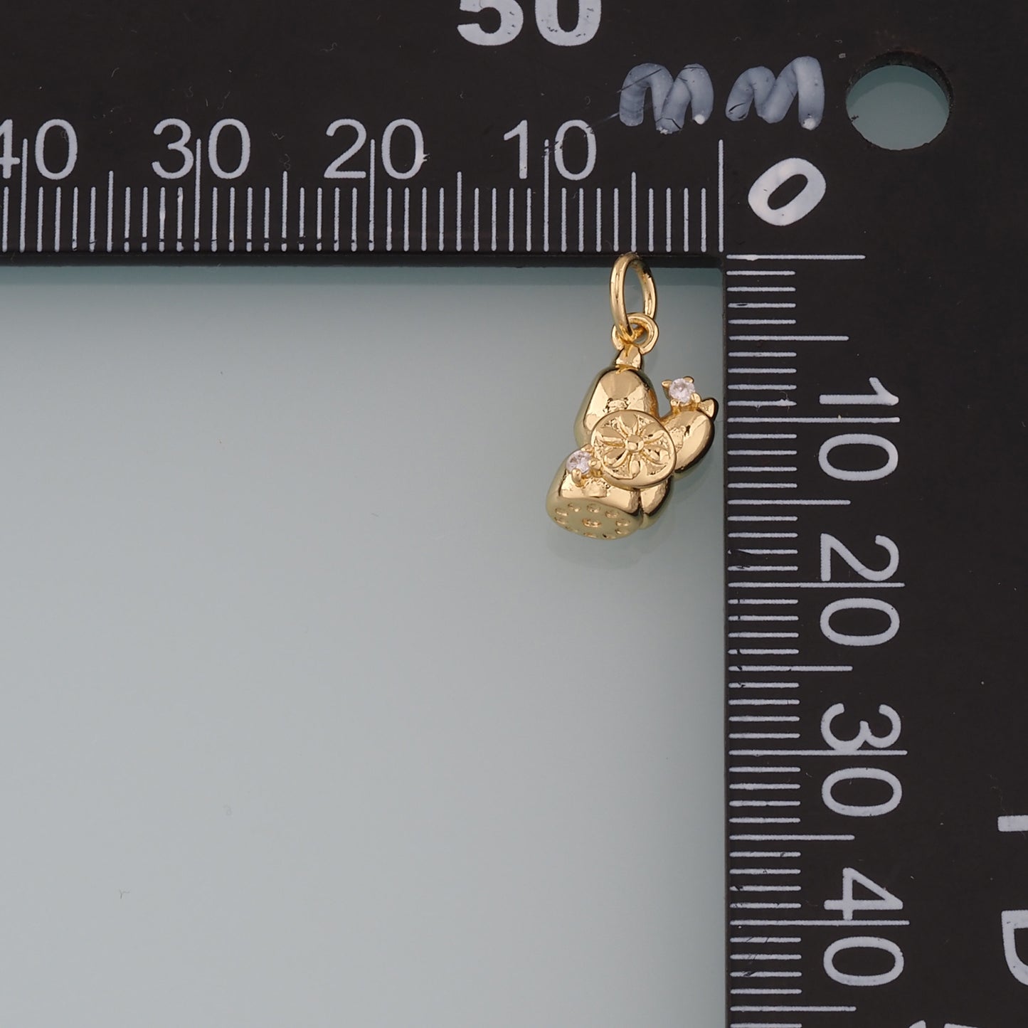 Gold Lotus Root Charms,18K Gold Filled Lotus Root Pendant,Vegetable Charm Bracelet Necklace for DIY Jewelry Making Supply