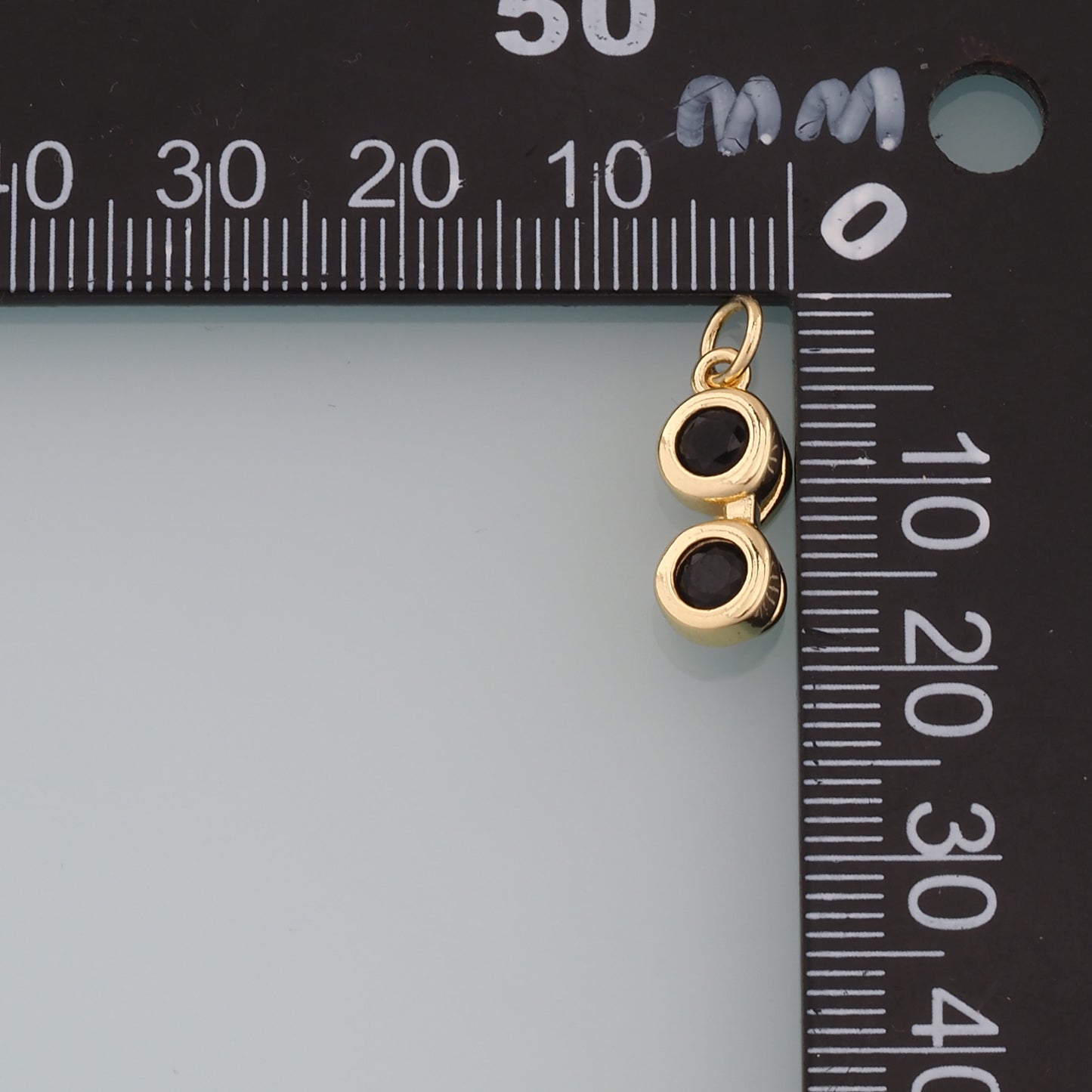 Gold Glasses Charms,18K Gold Filled Glasses Pendant,Sunglasses Charm Bracelet Necklace for DIY Jewelry Making Supply