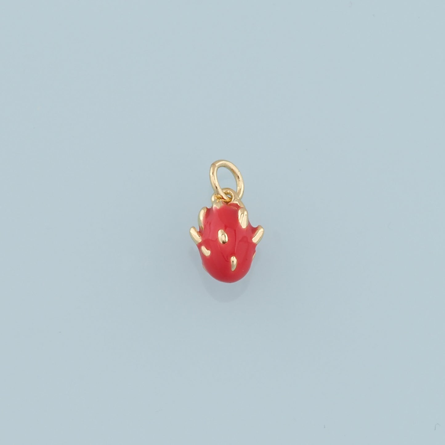 Gold Pitaya Charms,18K Gold Filled Pitaya Pendant,Fruit Charm Bracelet Necklace for DIY Jewelry Making Supply