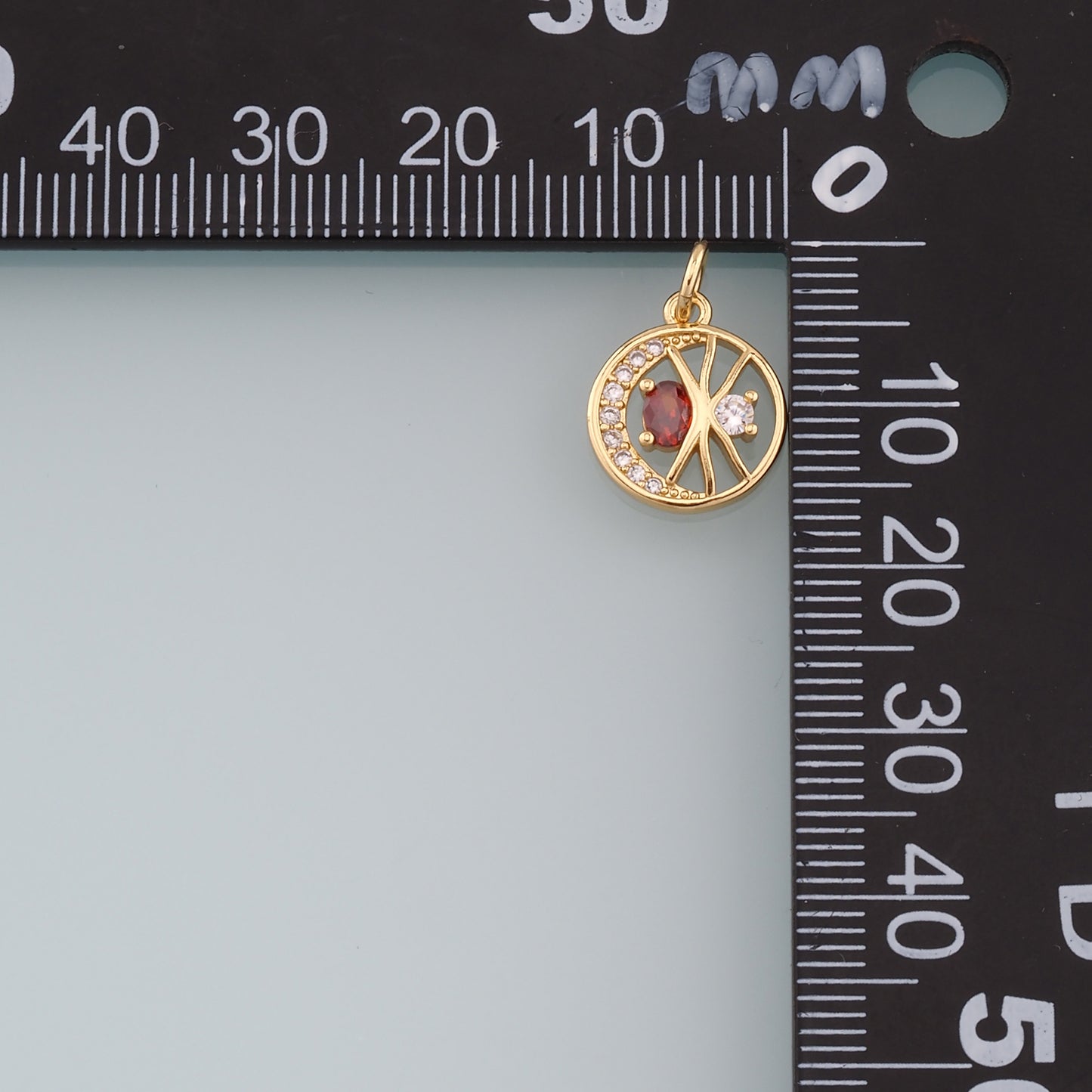Gold Moon Charms,18K Gold Filled Moon Pendant,CZ Micro Pave Star Charm Bracelet Necklace for DIY Jewelry Making Supply