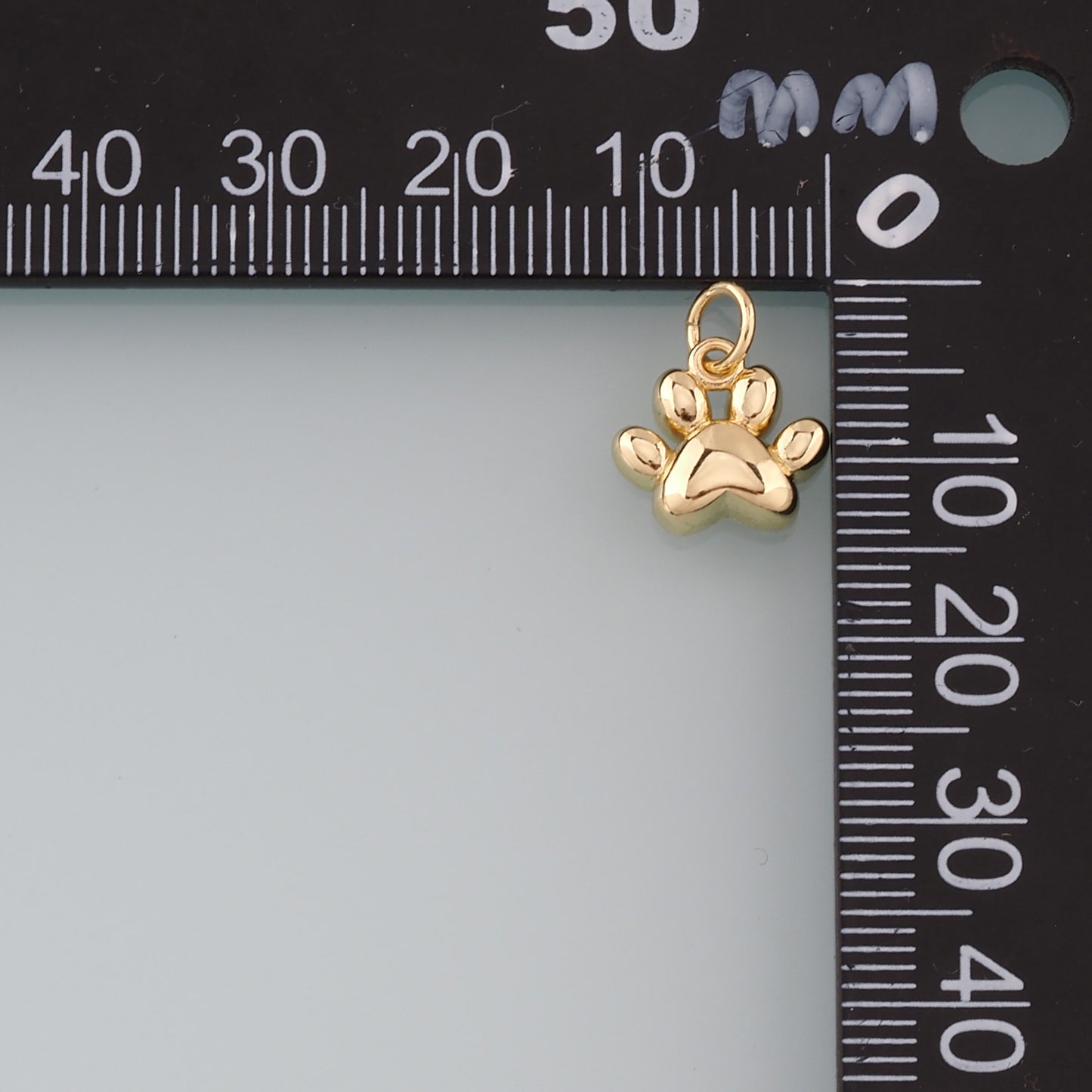 Gold Paw Charms,18K Gold Filled Cat Paw Pendant,Dainty Dog Paw Charm Bracelet Necklace for DIY Jewelry Making Supply