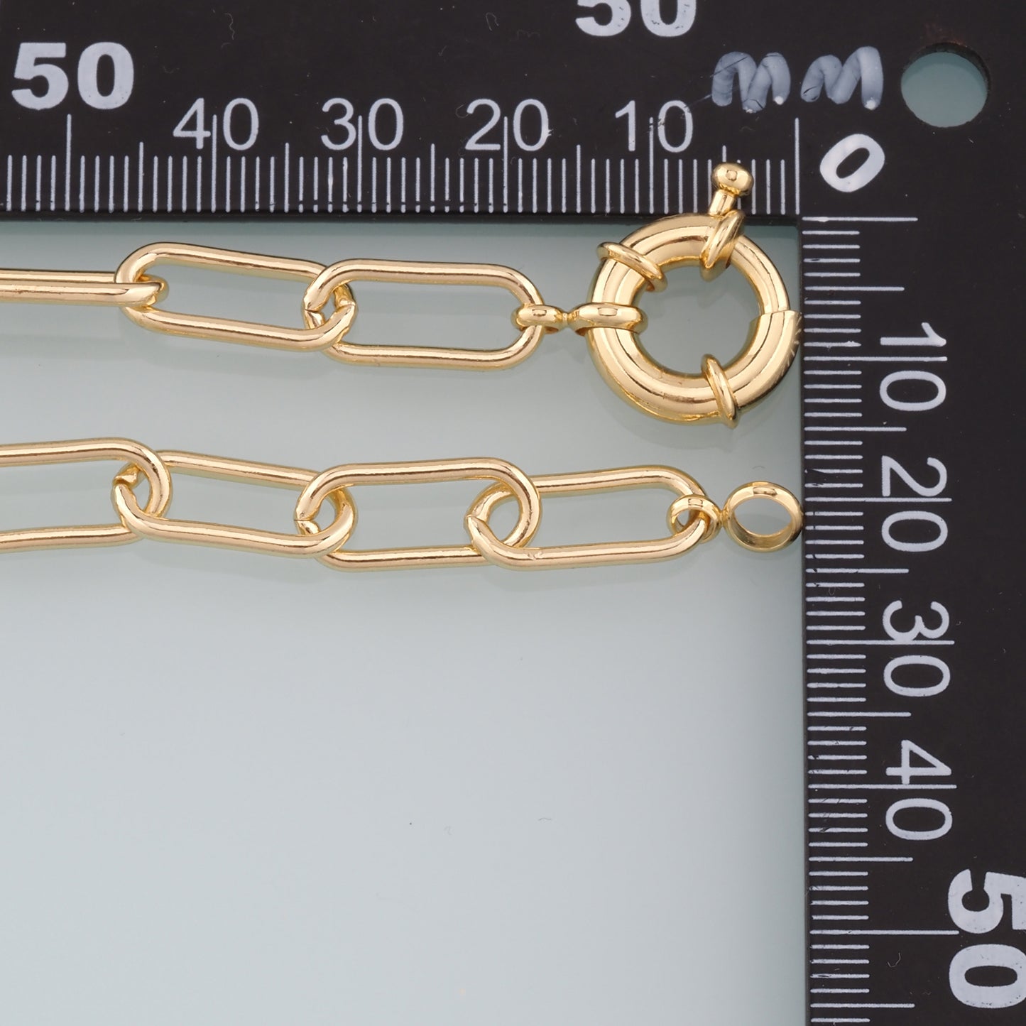 Gold Oval Chain,18K Gold Filled Paper Clip for Necklace Bracelet DIY Jewelry Making Supply