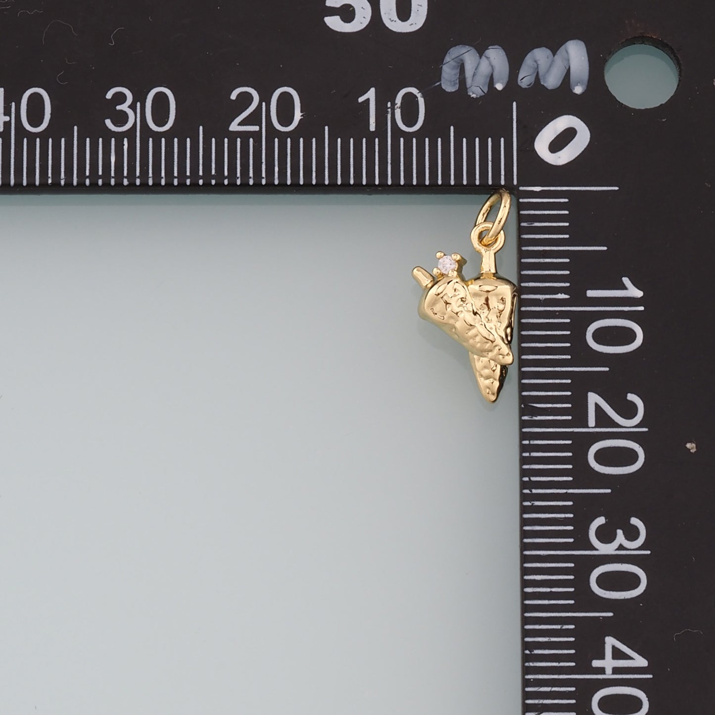 18K Gold Filled Radish Pendant,CZ Radish Charm Bracelet Necklace for DIY Jewelry Making Supply
