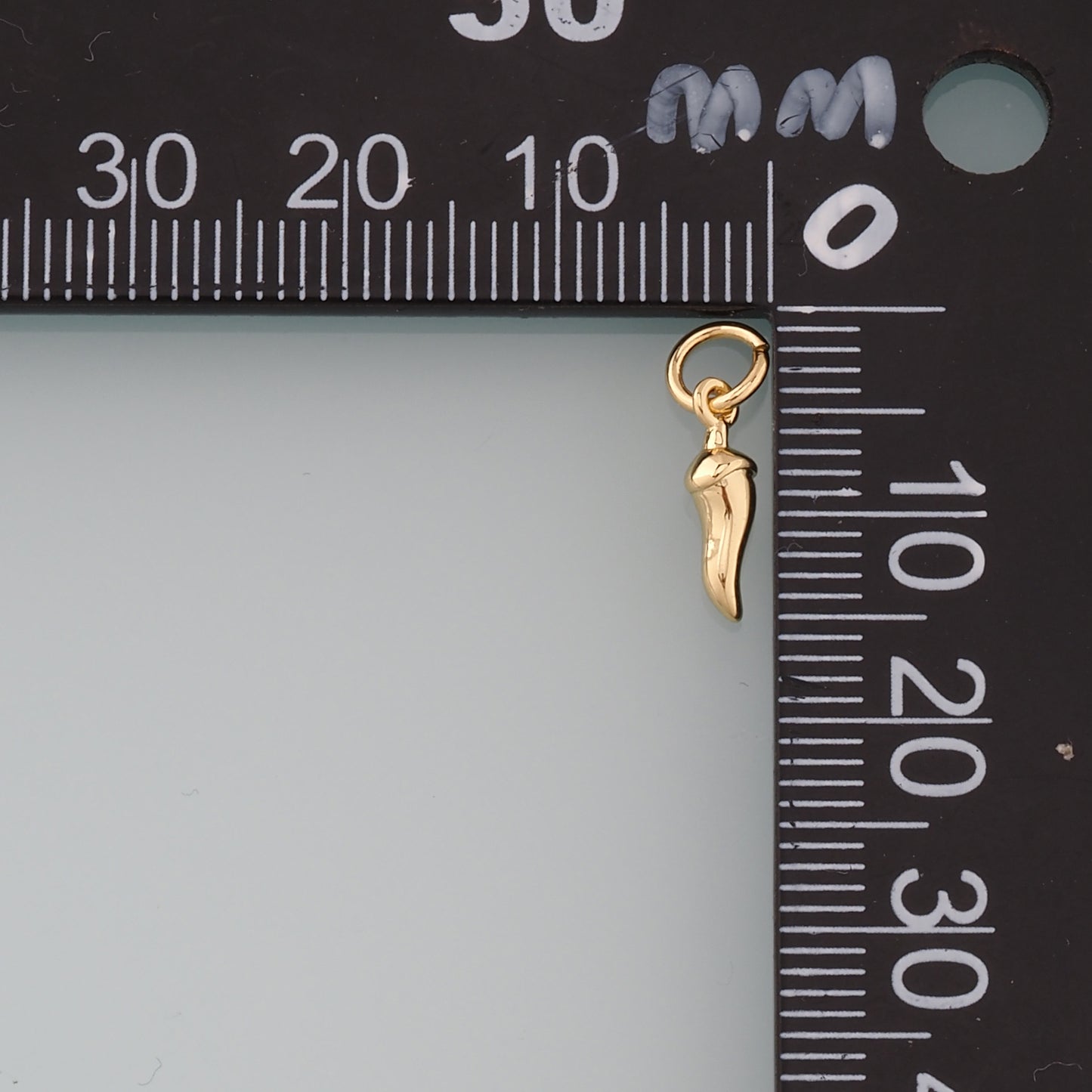 18K Gold Filled Chili Pendant,Dainty Pepper Charm Bracelet Necklace for DIY Jewelry Making Supply