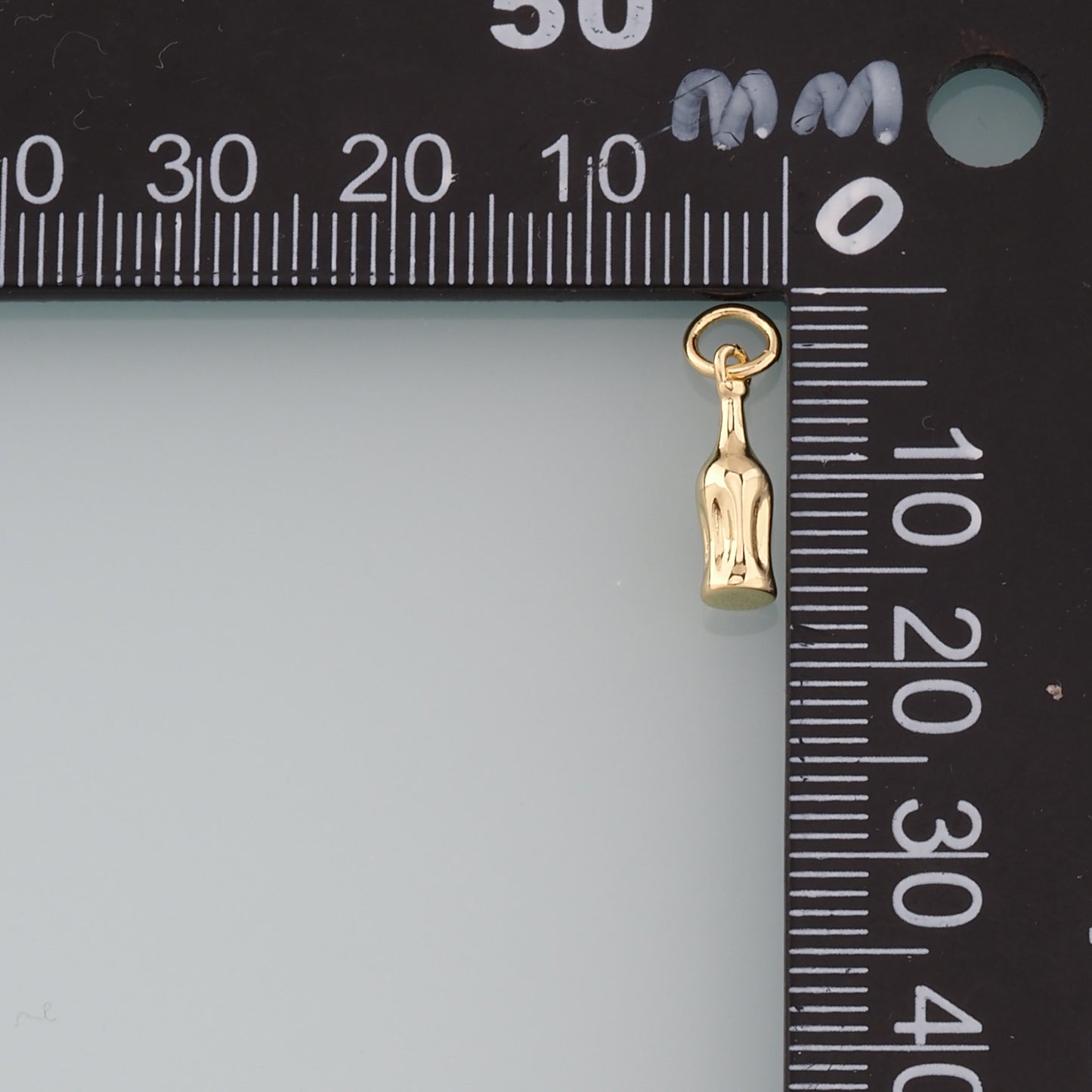 18K Gold Filled Bottle Pendant,Dainty Bottle Charm Bracelet Necklace for DIY Jewelry Making Supply