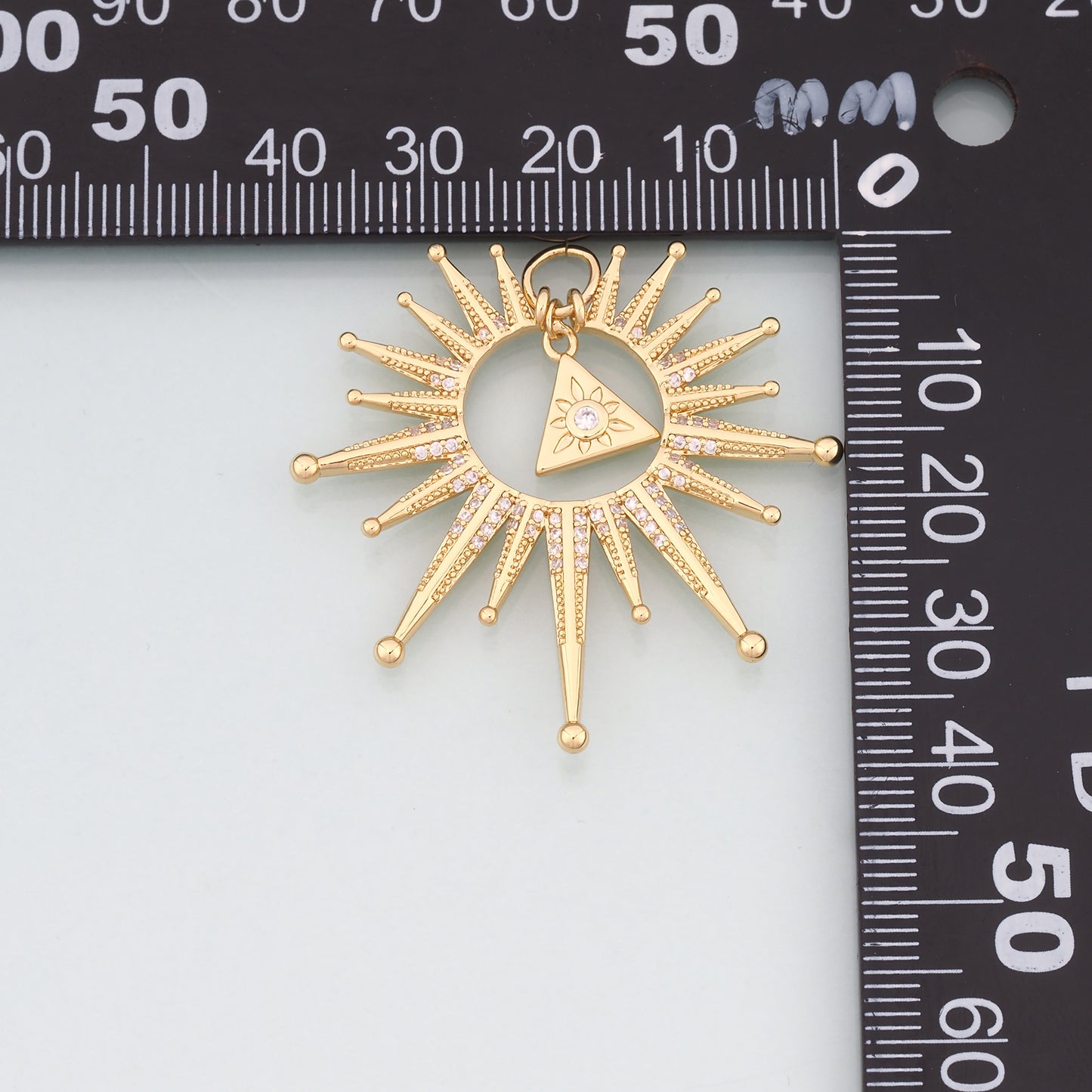 Gold Eye Charm,18K Gold Filled Evil Eye Pendant,CZ Micro Pave Eyelash Charm Bracelet Necklace for DIY Jewelry Making Supply