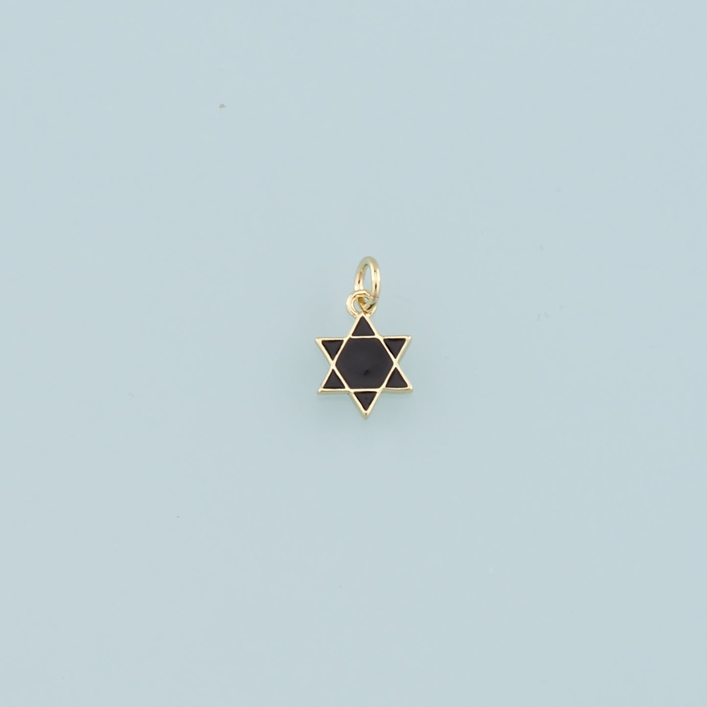 18K Gold Filled David Star Pendant,Enamel Star Charm Bracelet Necklace for DIY Jewelry Making Supply
