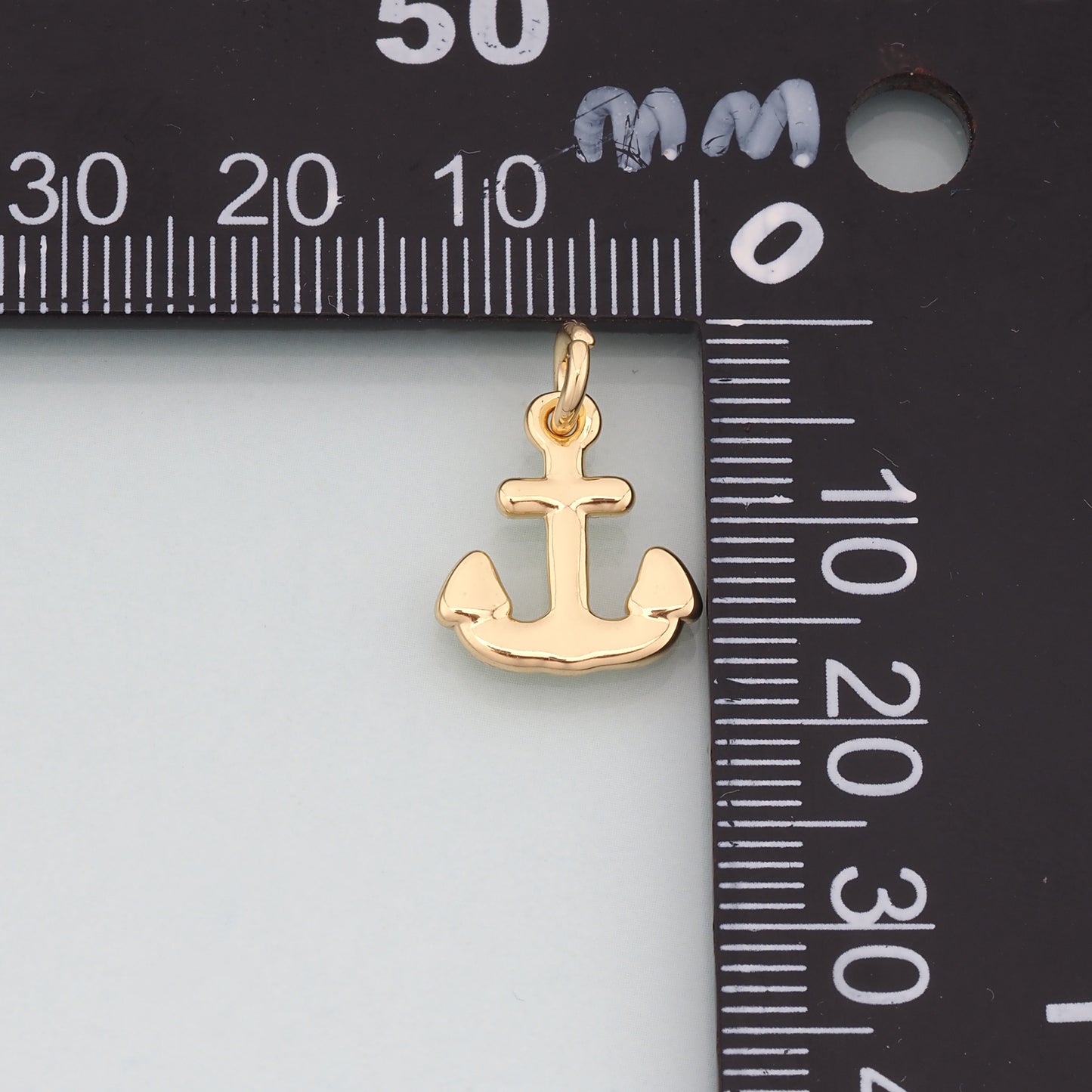 Gold Anchor Charms,18K Gold Filled Anchor Pendant Charm Bracelet Necklace for DIY Jewelry Making Supply