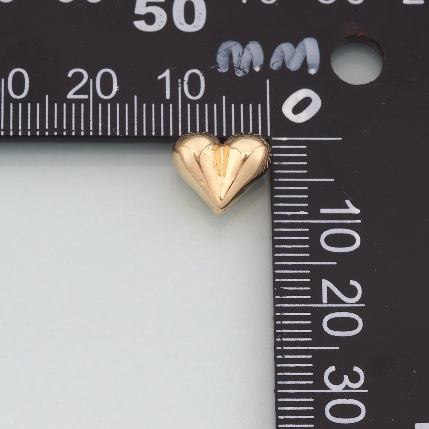 Gold Heart Beads Charms,18K Gold Filled Heart Spacer beads Bracelet Necklace for DIY Jewelry Making Supply