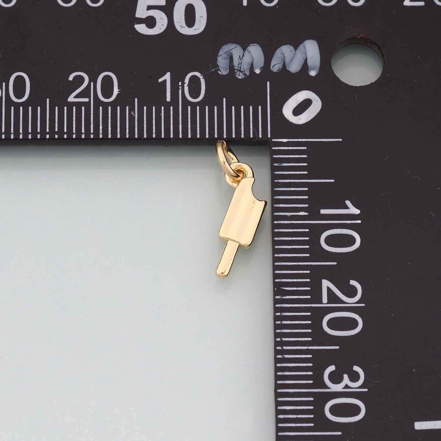 18K Gold Filled Ice Cream Pendant,Dainty Ice Cream Charm Bracelet Necklace for DIY Jewelry Making Supply