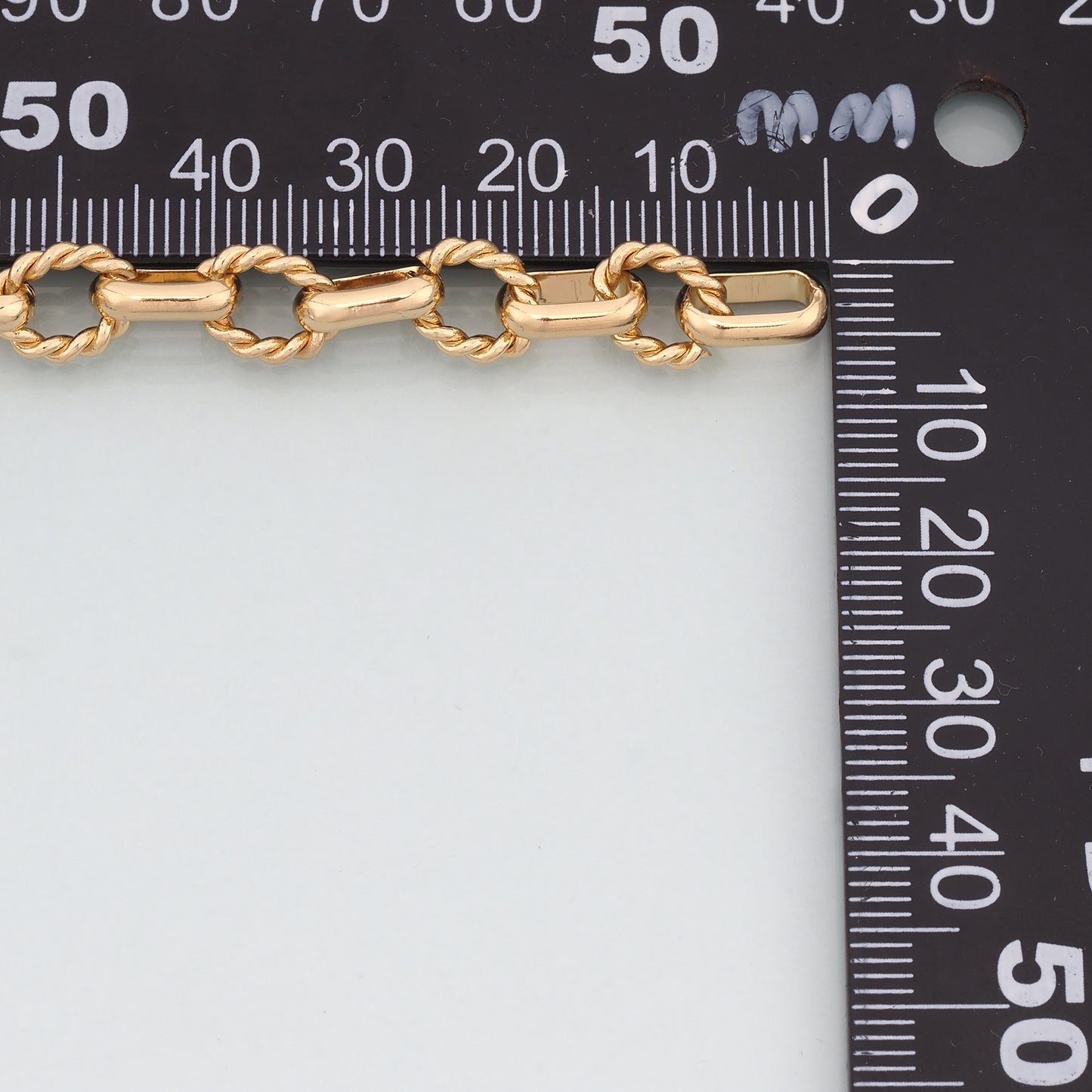 Gold Twist Chain,18K Gold Filled Oval Chain for Necklace Bracelet DIY Jewelry Making Supply