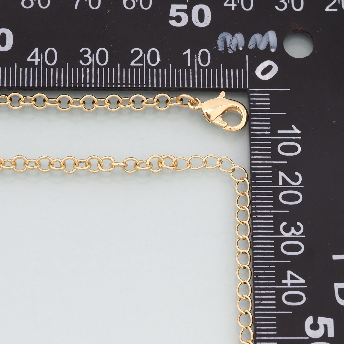 Gold Round Chain,18K Gold Filled Round for Necklace Bracelet DIY Jewelry Making Supply