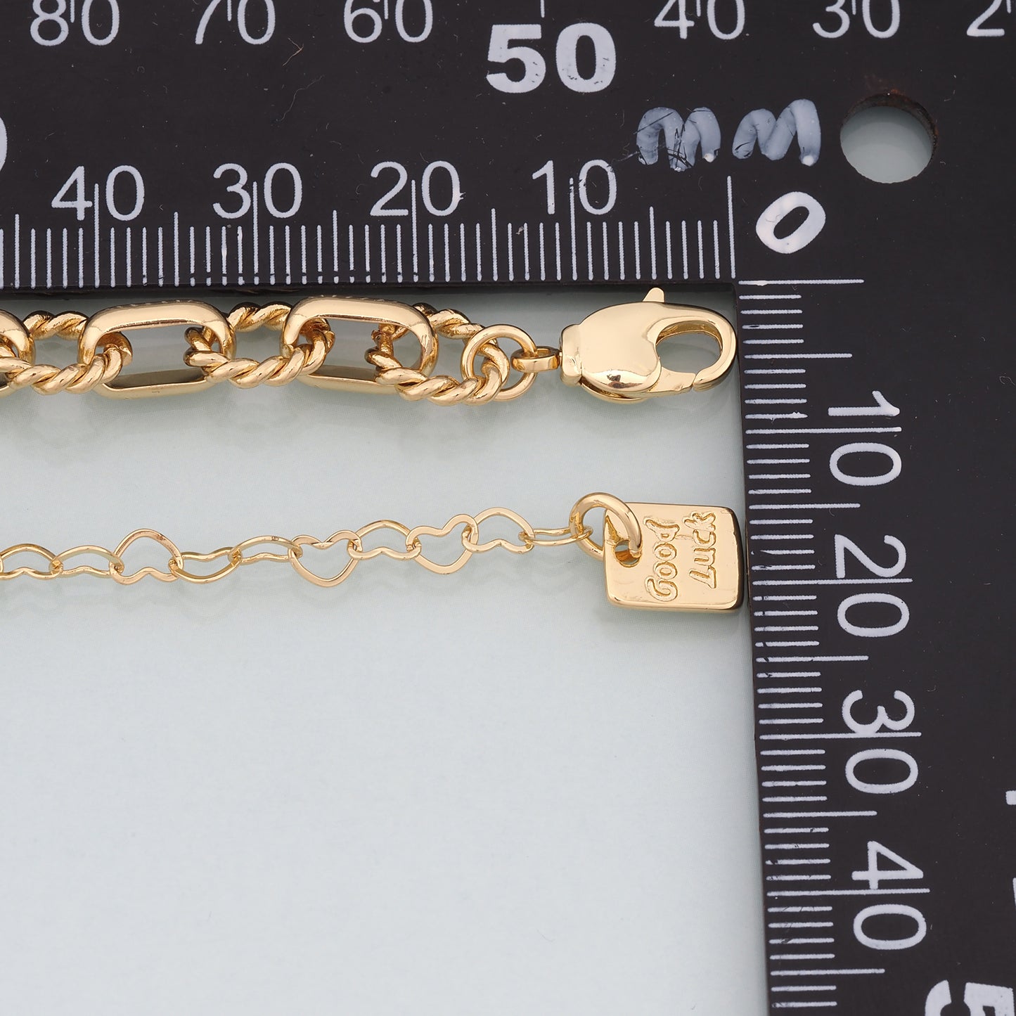 Gold Adjustable Chain,18K Gold Filled Oval Bracelet,Semi Finished Bracelets,Bracelets for Jewelry Making