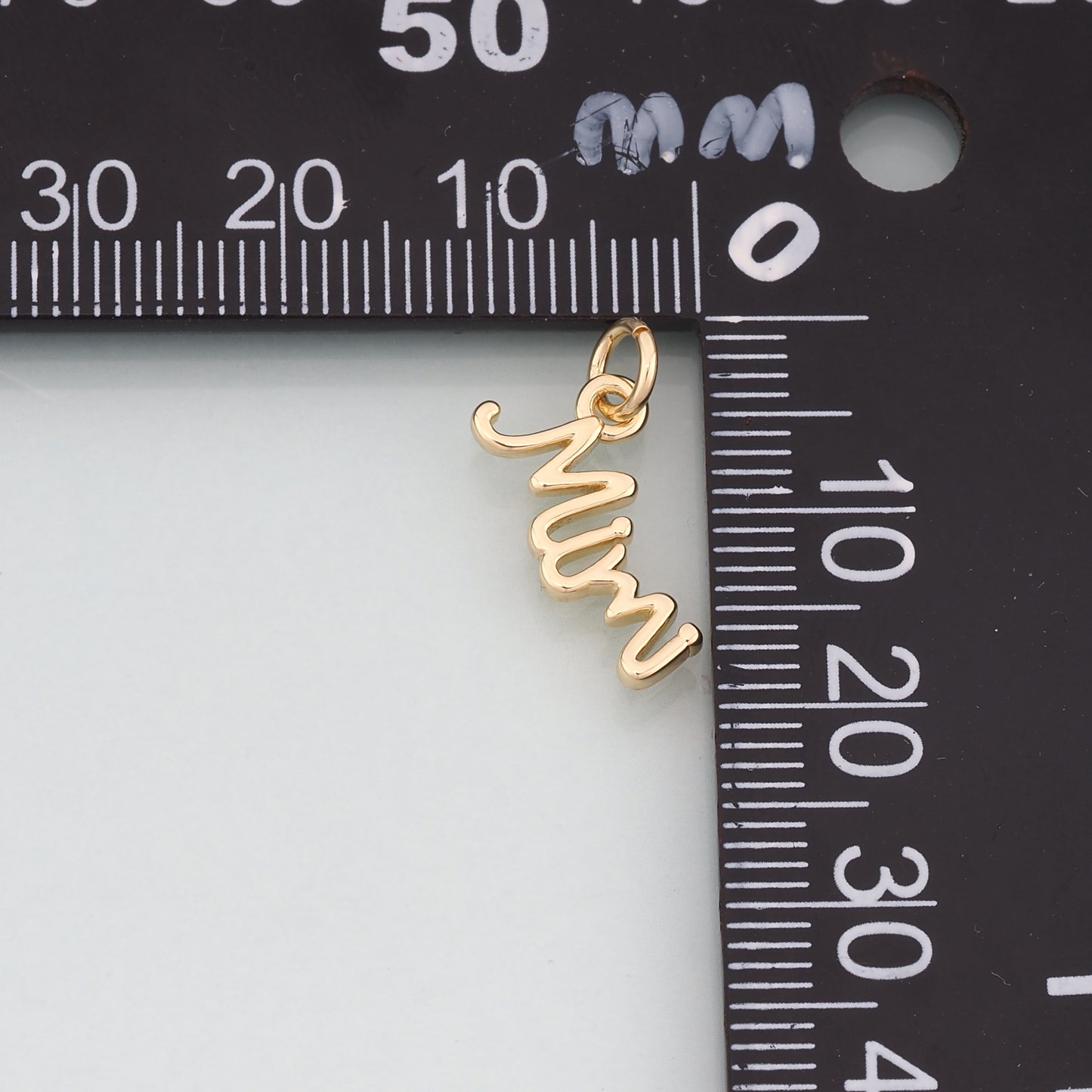 18K Gold Filled Name Pendant,Dainty Name Charm Bracelet Necklace for DIY Jewelry Making Supply