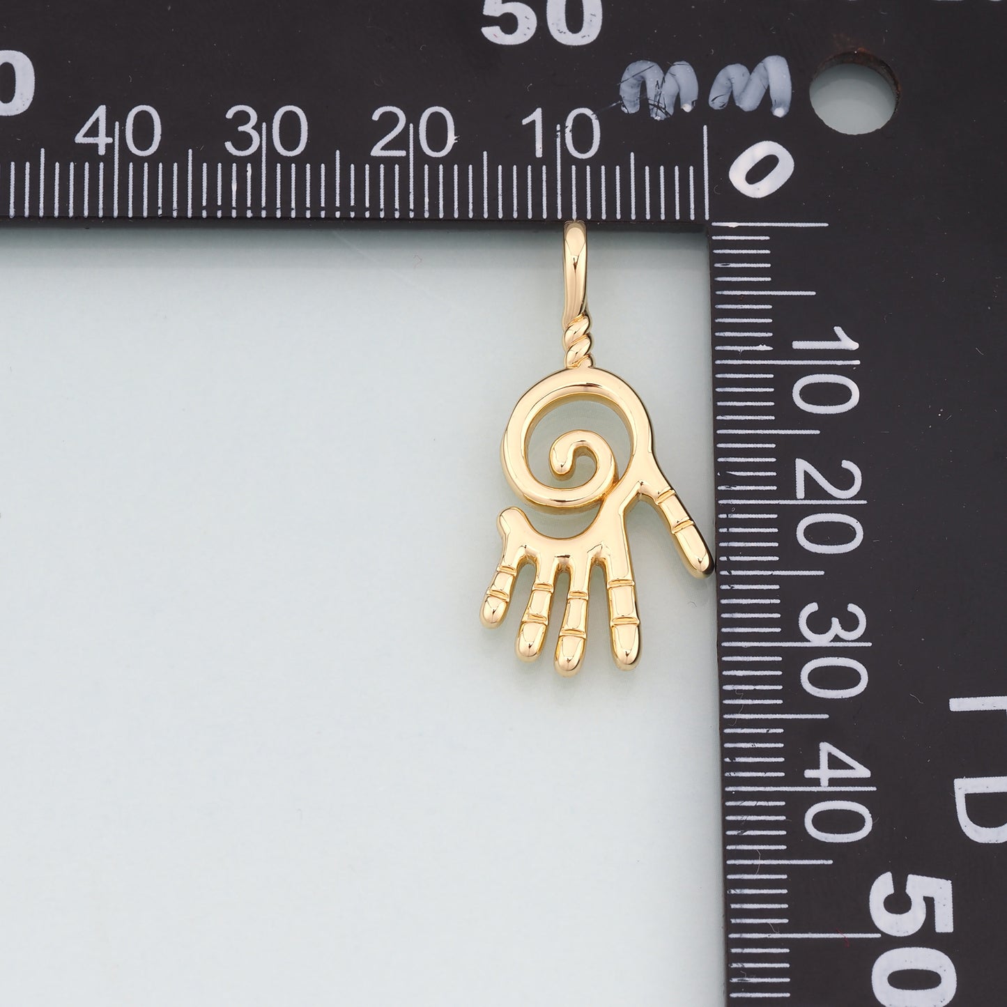 18K Gold Filled Hand Pendant,Hand Charm Bracelet Necklace for DIY Jewelry Making Supply