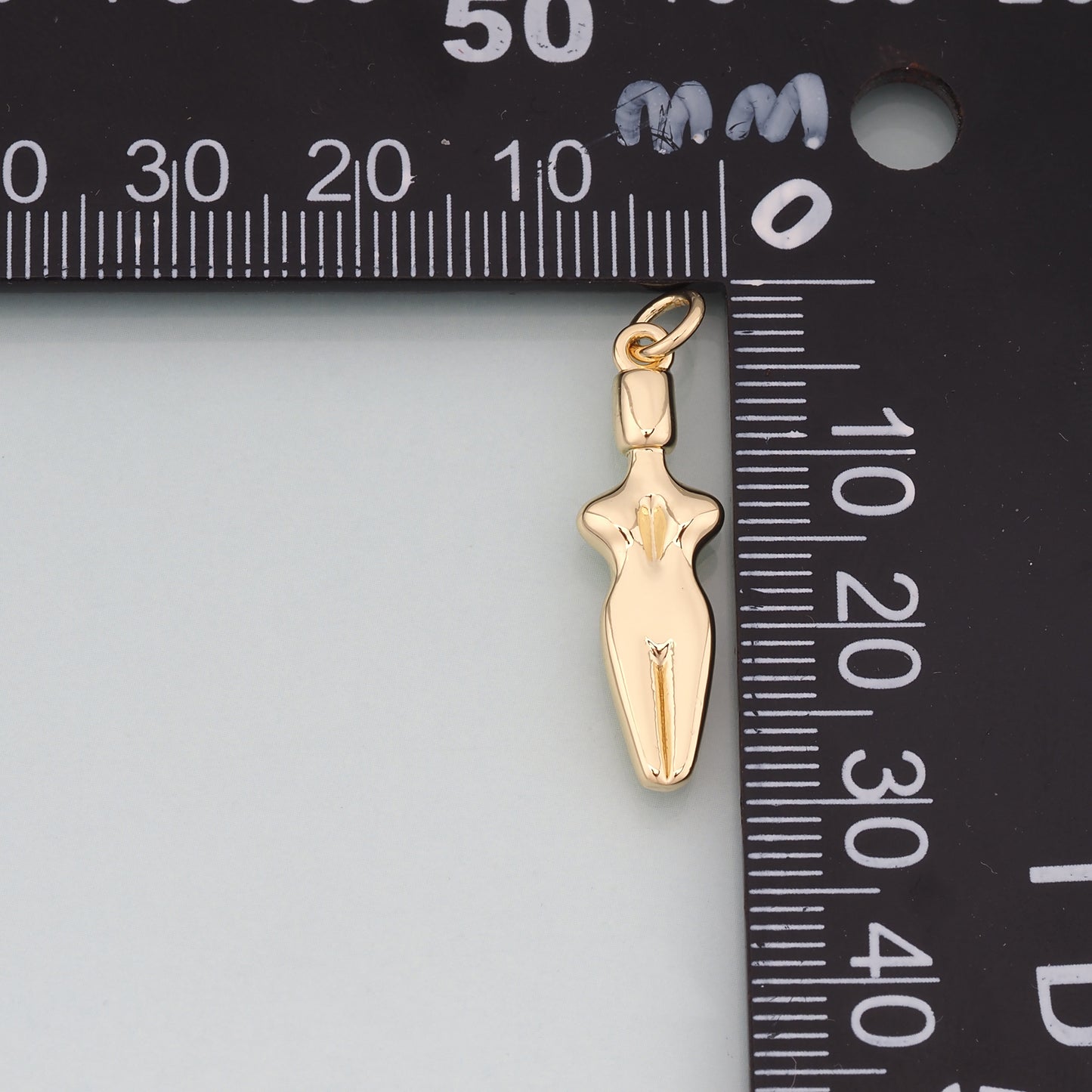 18K Gold Filled Goddess Pendant,Dainty Goddess Charm Bracelet Necklace for DIY Jewelry Making Supply