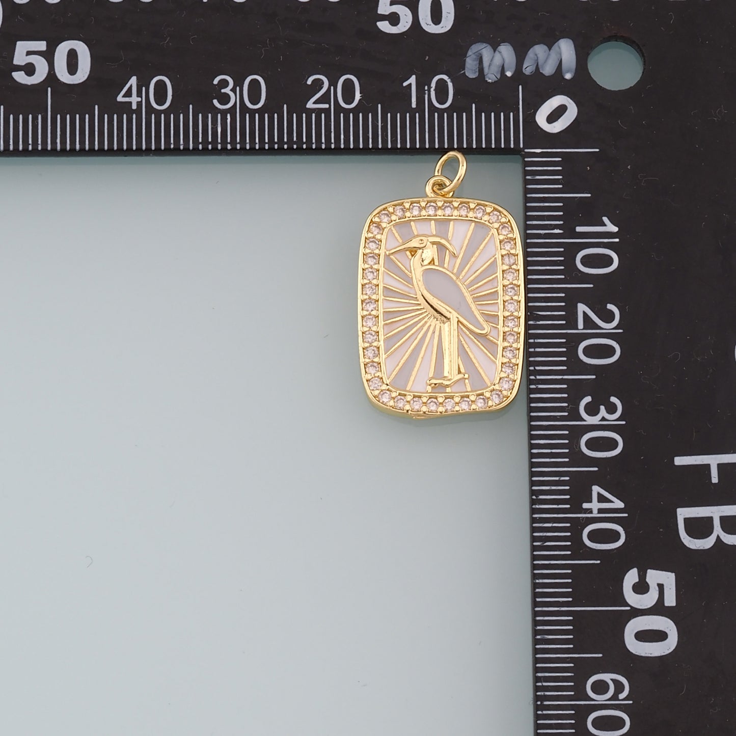 Gold Crane Charms,18K Gold Filled Bird Pendant,Enamel Crane Charm Bracelet Necklace for DIY Jewelry Making Supply