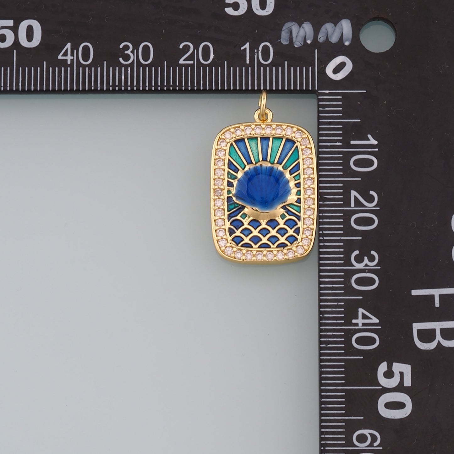 Gold Shell Charms,18K Gold Filled CZ Conch Shell Pendant,Enamel Conch Shell Charm Bracelet Necklace for DIY Jewelry Making Supply