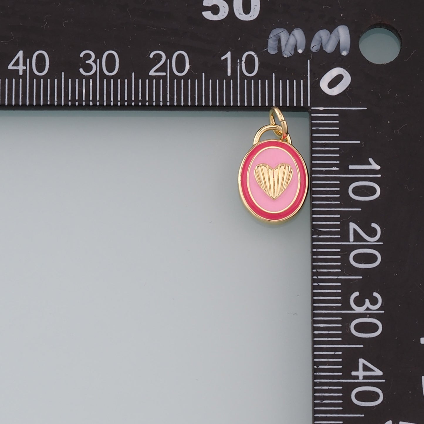 Gold Heart Charms,18K Gold Filled Enamel Heart Pendant,Enamel Heart Charm Bracelet Necklace for DIY Jewelry Making Supply