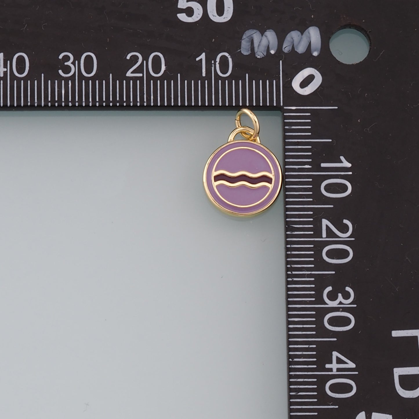 Gold Wave Charms,18K Gold Filled Wave Pendant,Enamel Wave Bracelet Necklace for DIY Jewelry Making Supply