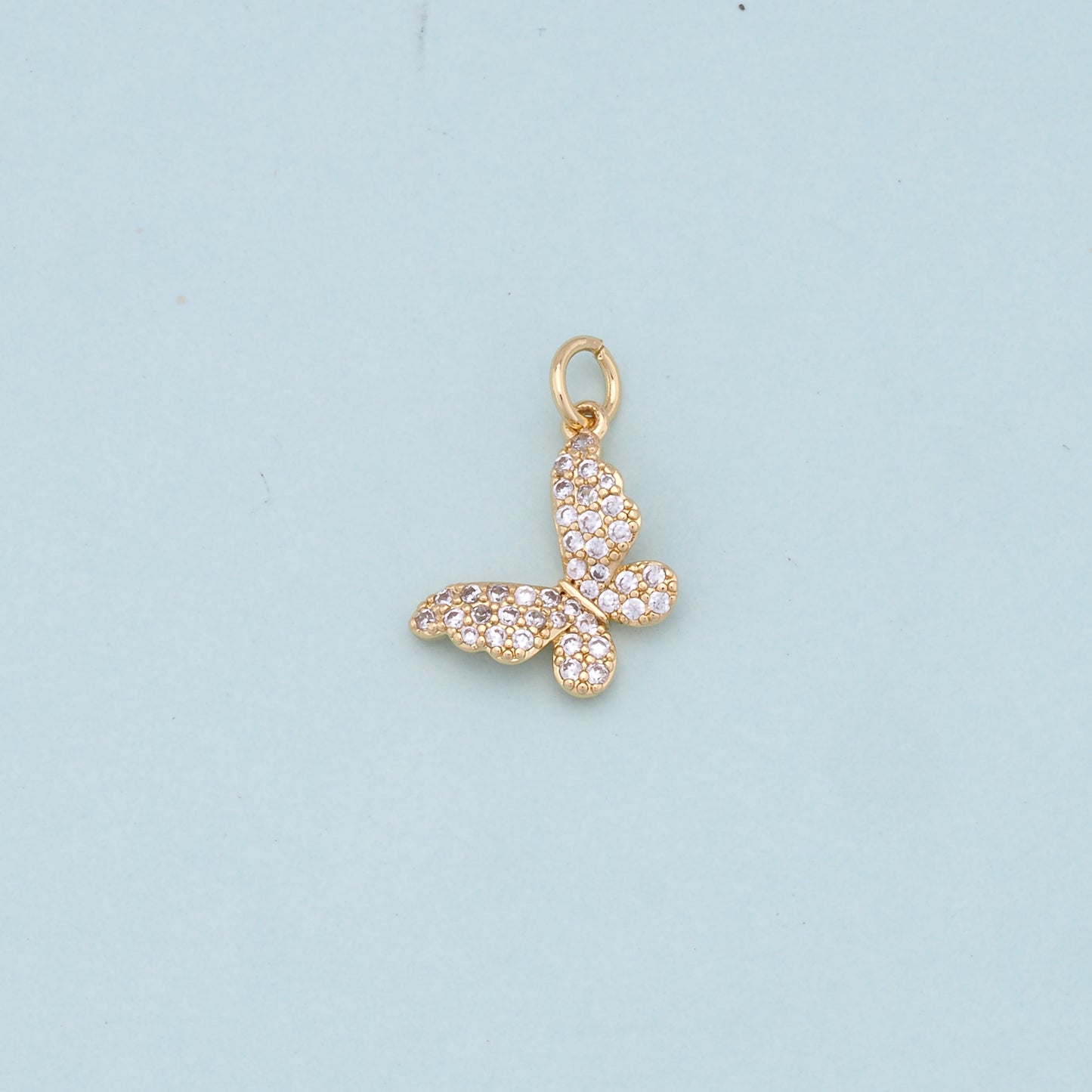Gold Butterfly Charms,18K Gold Filled Butterfly Pendant,Butterfly Charm Bracelet Necklace for DIY Jewelry Making Supply