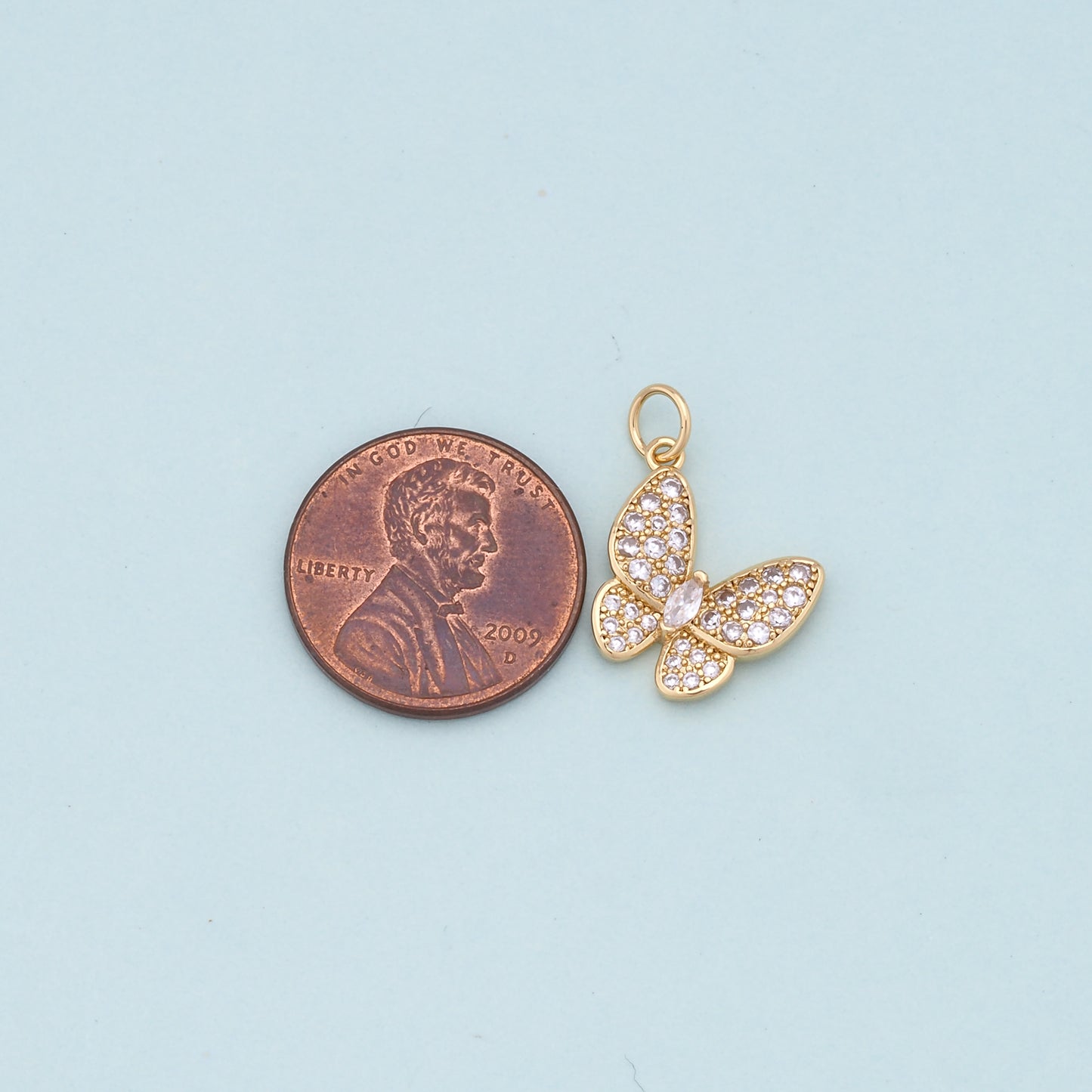 Gold Butterfly Charms,18K Gold Filled Butterfly Pendant,Butterfly Charm Bracelet Necklace for DIY Jewelry Making Supply